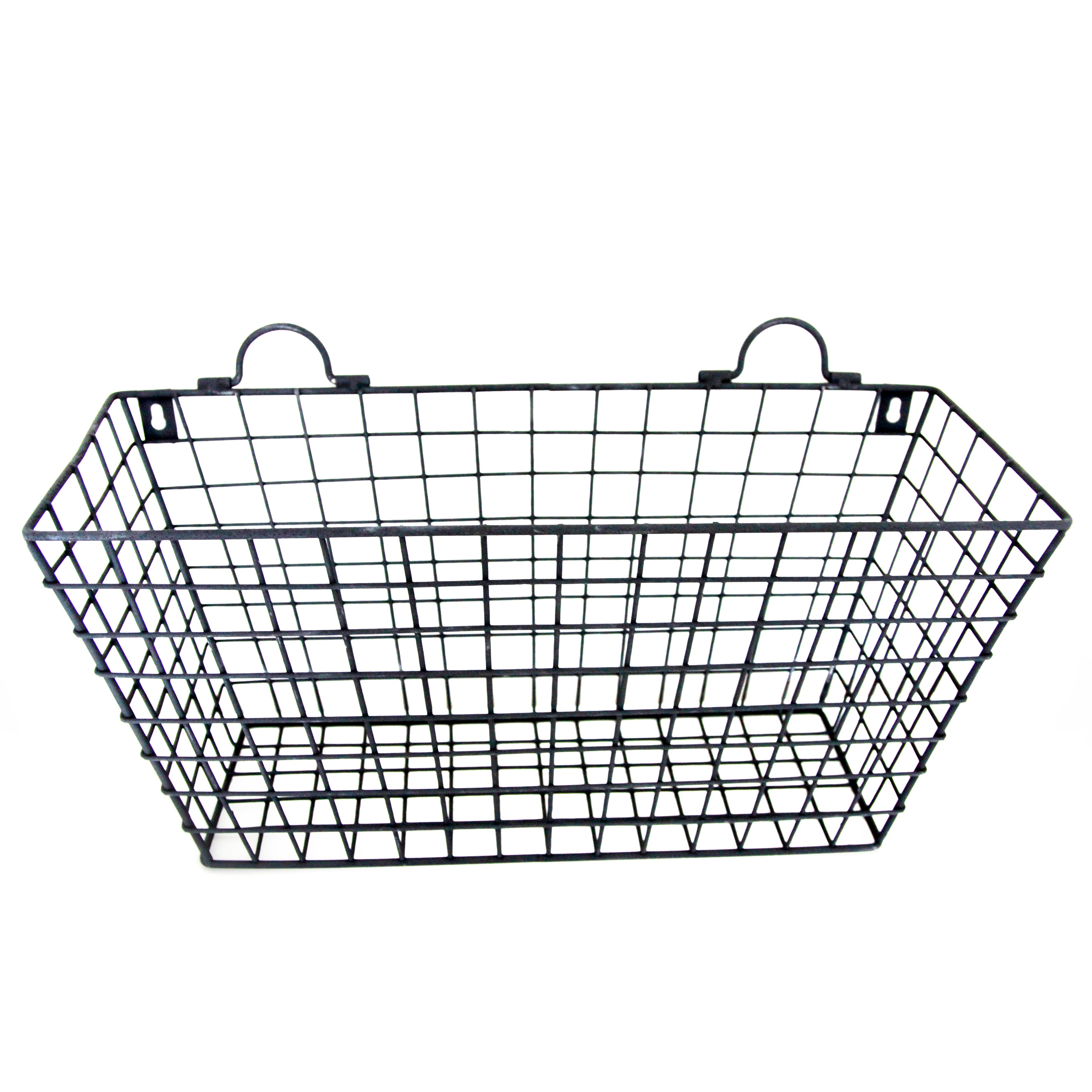 Black Metal Long Multi functional Wall Hanging Wire Basket Free