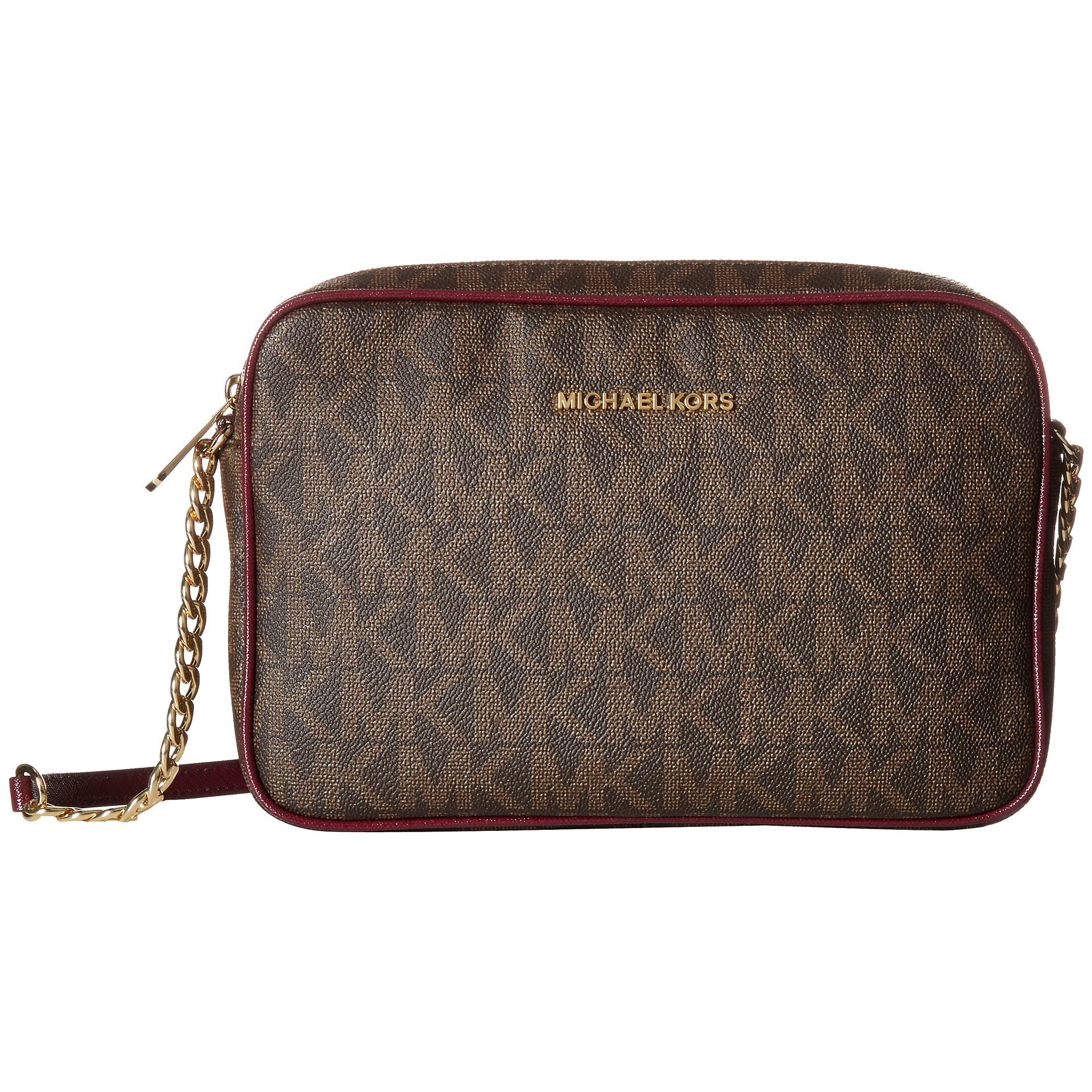 Michael Kors Jet Set Brown And Plum Cross Body Handbag Free Michael Kors Jet Set Brown And Plum Cross Body Handbag Free Shipping Today 13372826
