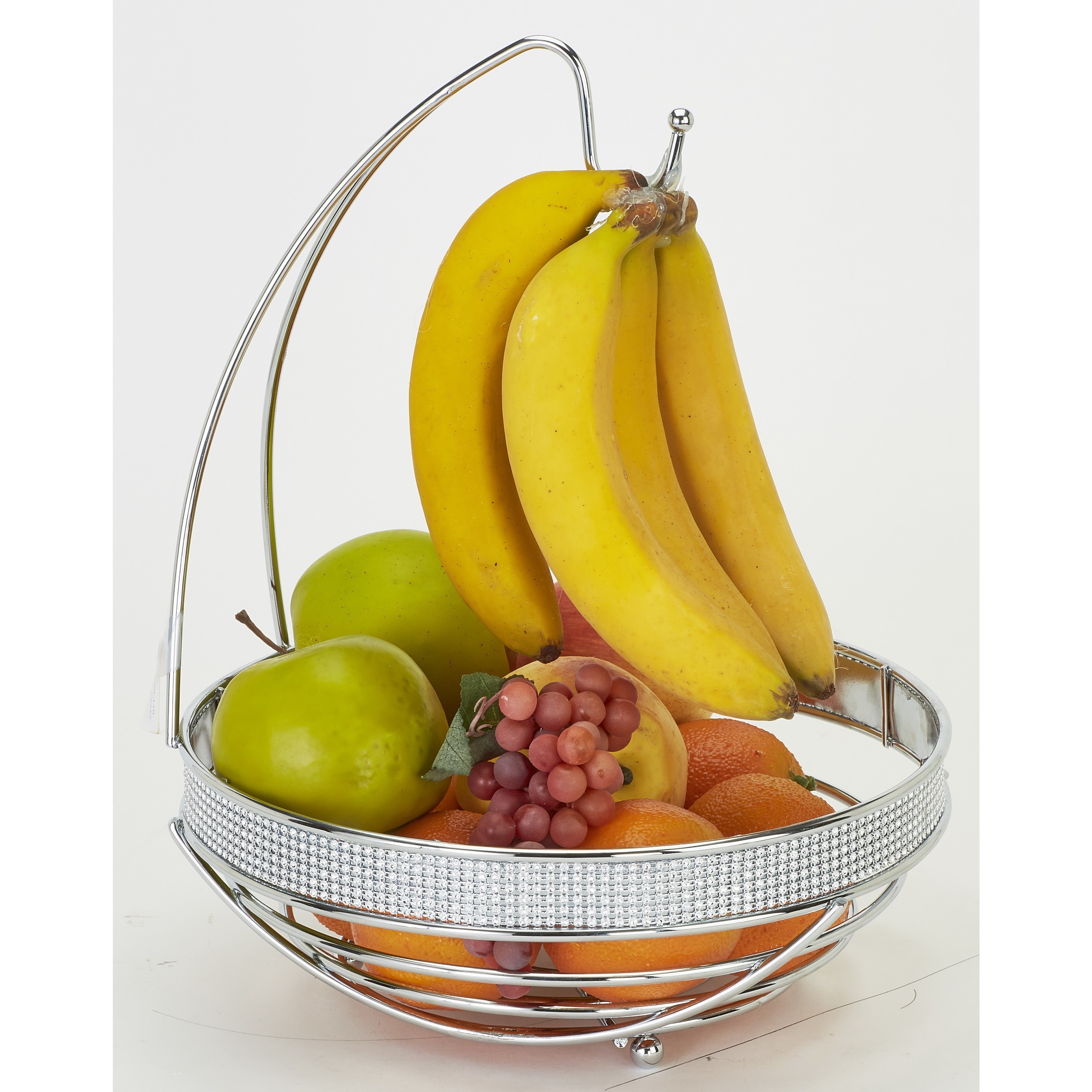 3 Tier Banana Hanger Fruit Basket with Chrome Hook Essential Kitchen Dining Table Fruit Rack Shelf 