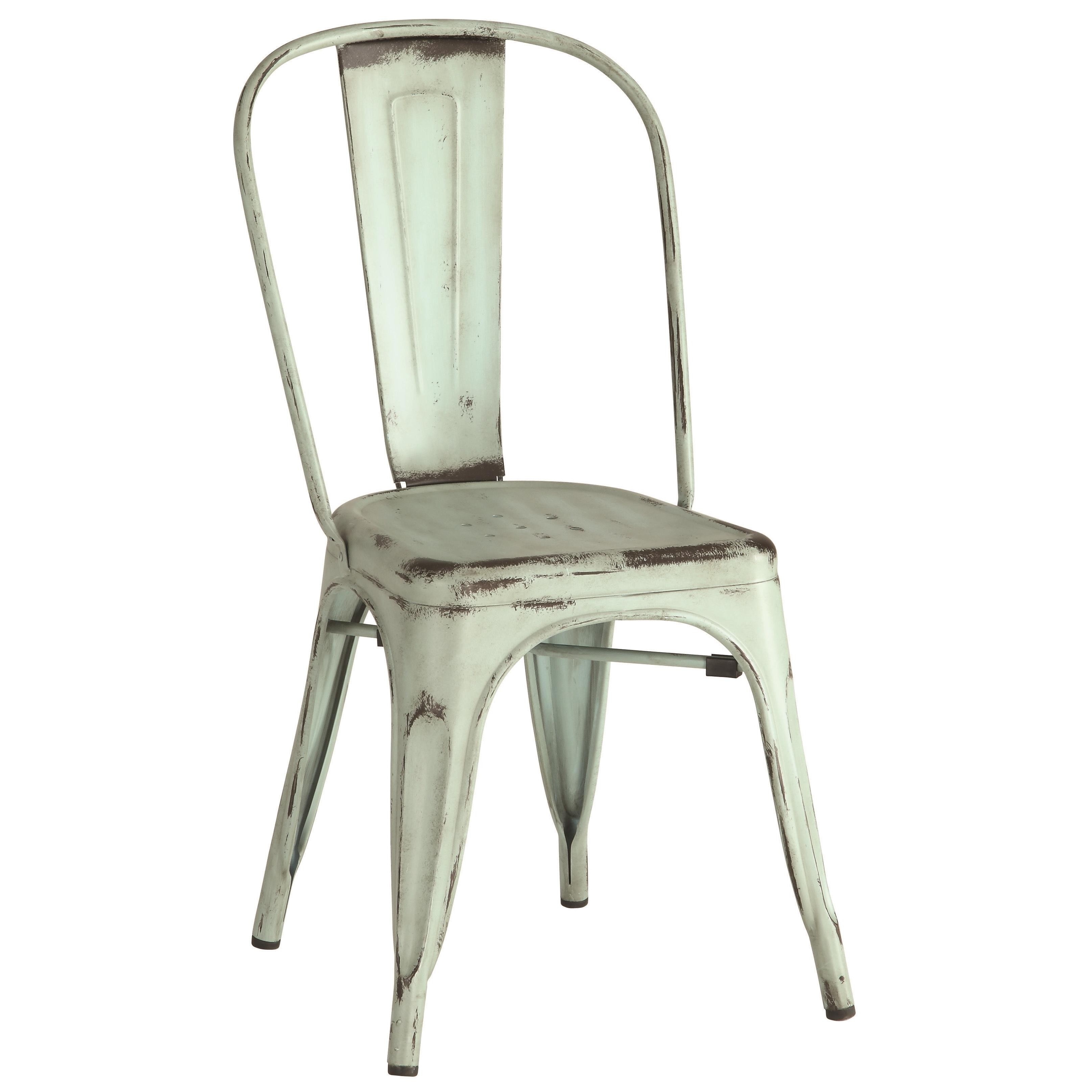 Vintage Distressed Rustic Design Green Metal Dining Vintage Distressed Rustic Design Green Metal Dining Chairs Set Of 4 Free Shipping Today 13454993