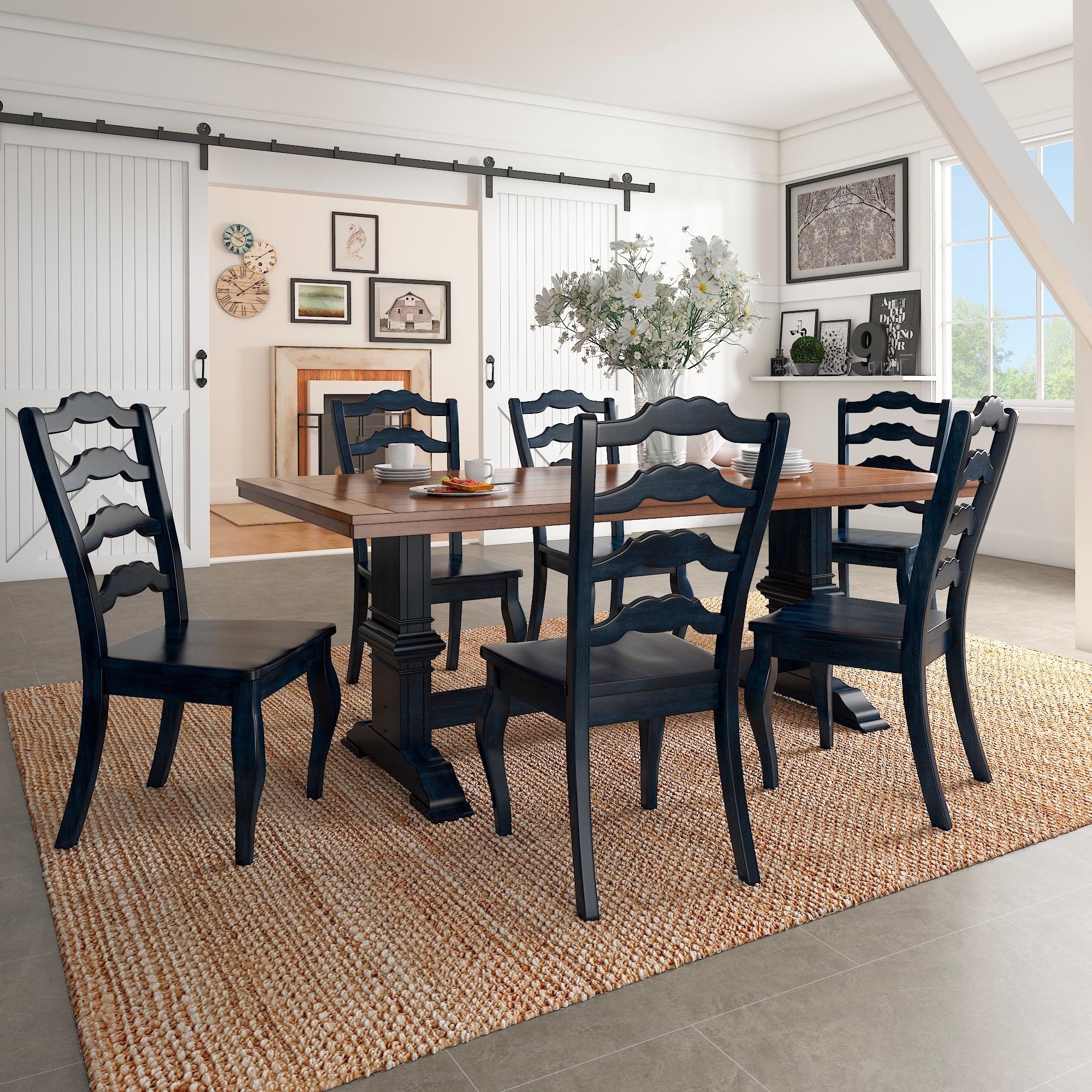 Eleanor Two Tone Rectangular Solid Wood Top Dining Table By Eleanor Two Tone Rectangular Solid Wood Top Dining Table By Inspire Q Clic Free Shipping Today 13535779