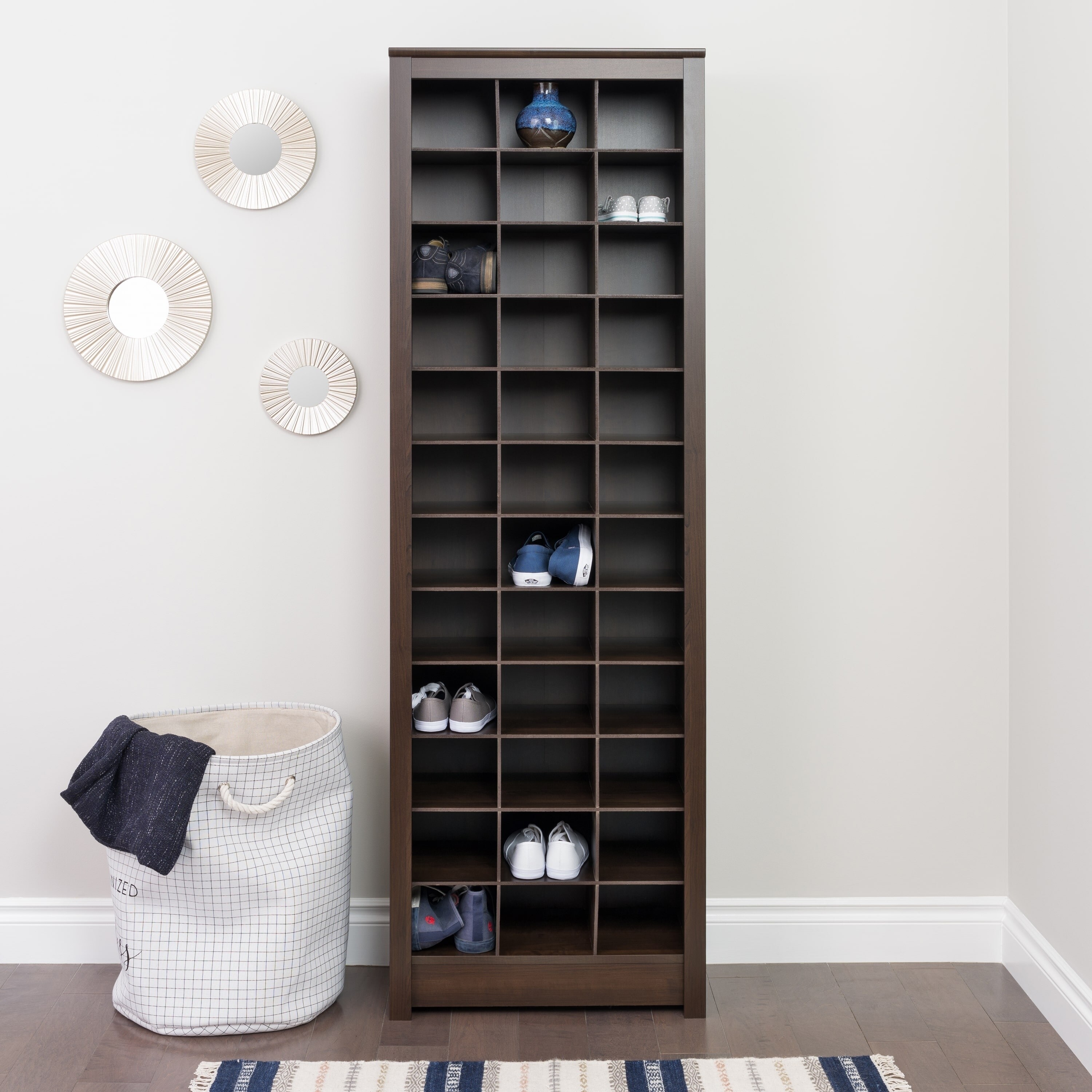 Prepac Everett Espresso Laminate E Saving Shoe Storage Prepac Everett Espresso Laminate E Saving Shoe Storage Cabinet N A Free Shipping Today 13555034