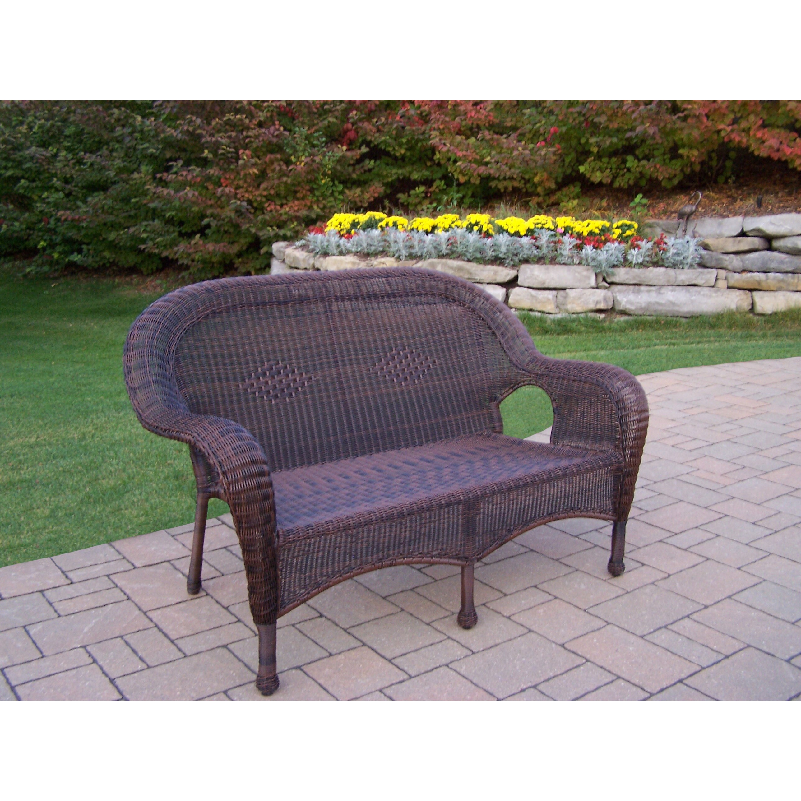 Calabasas Brown Resin Wicker Loveseat On Free Shipping Calabasas Brown Resin Wicker Loveseat On Free Shipping Today 13623104