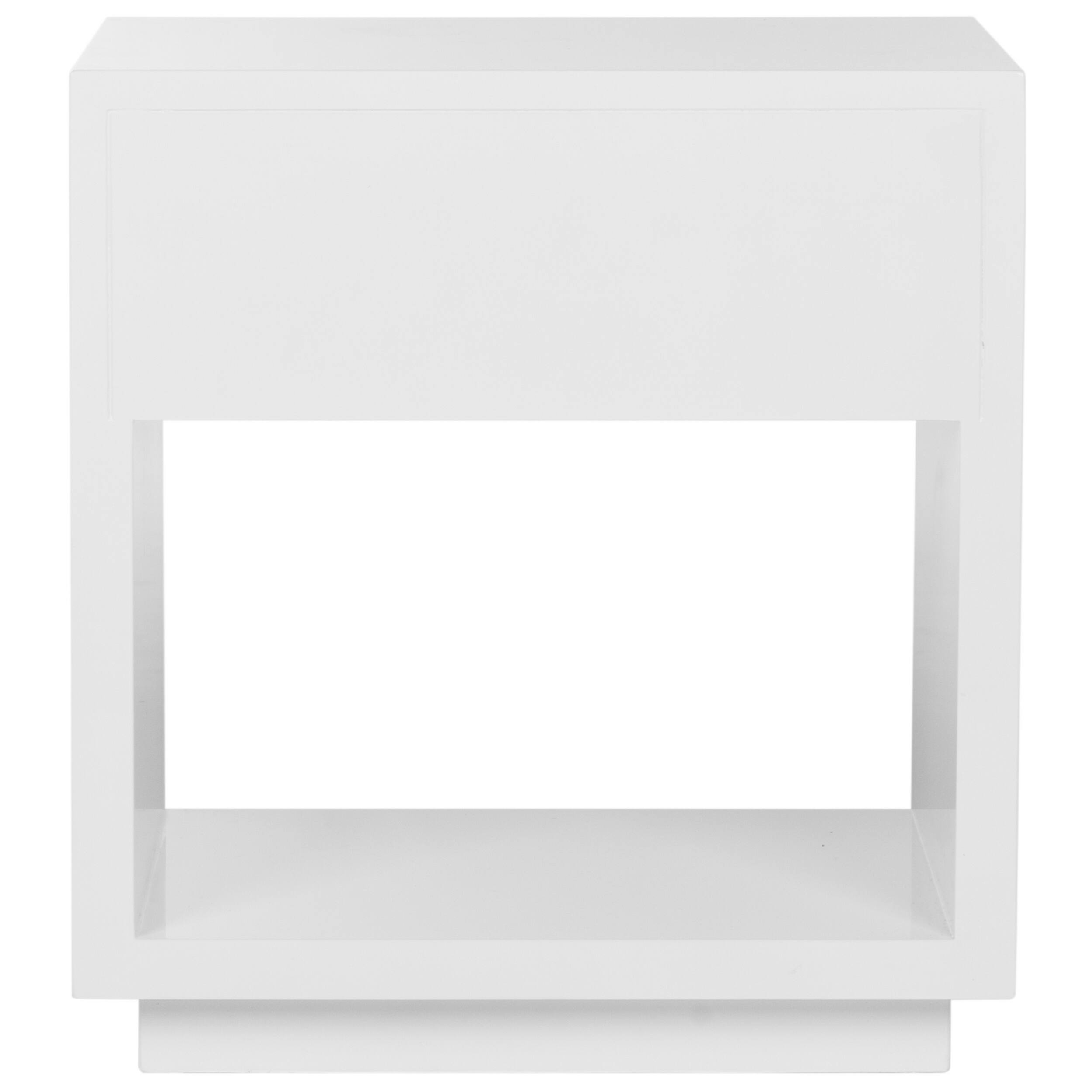 Safavieh Couture High Line Collection Aldo White Lacquer Side Safavieh Couture High Line Collection Aldo White Lacquer Side Table Free Shipping Today 13804666