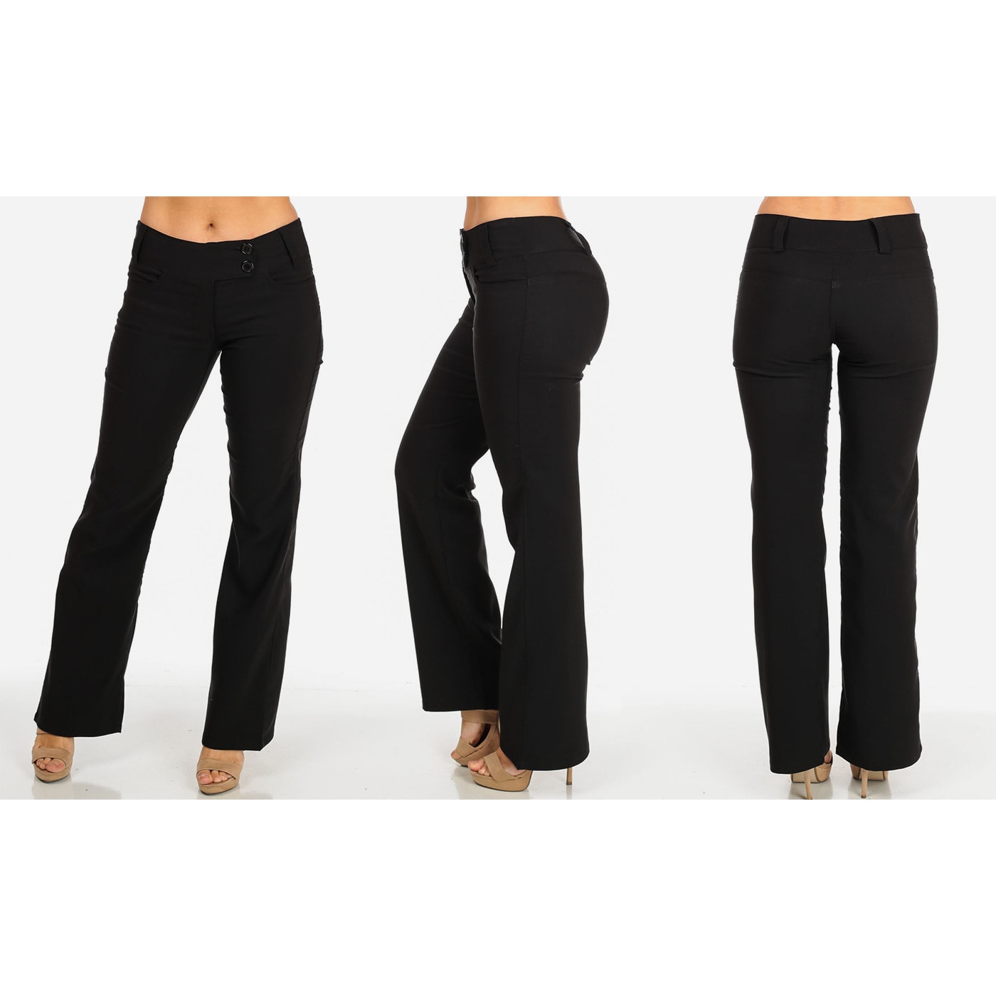 womens black casual work pants