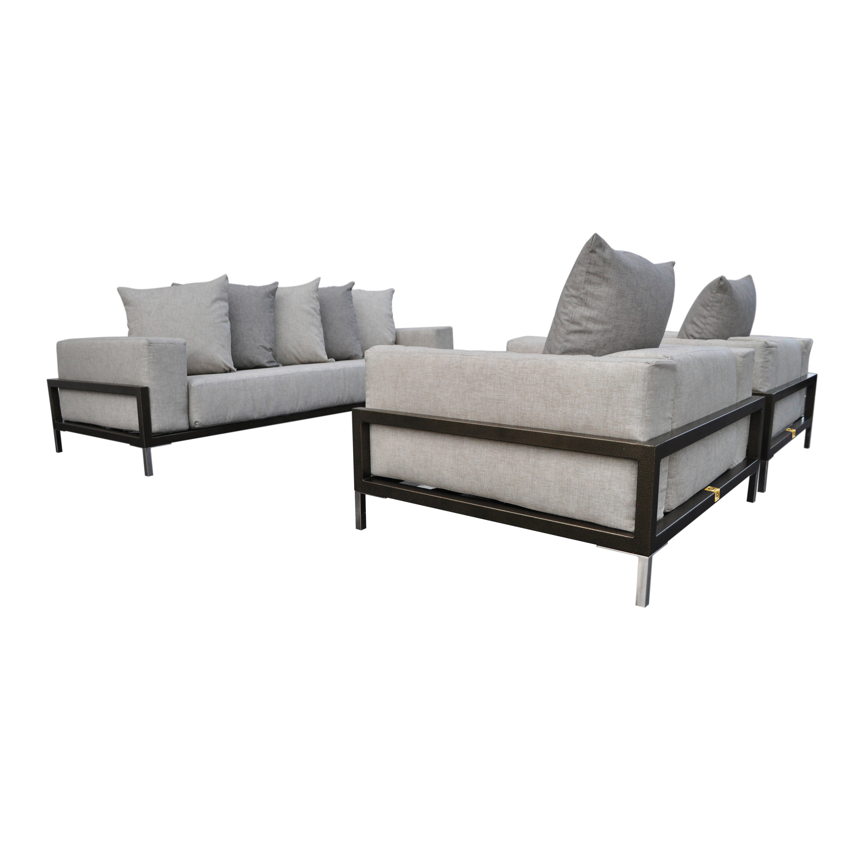 SOLIS Nubis Sofa Set Indoor Outdoor Deep Seated 3-piece Set - 1 ... SOLIS Nubis Sofa Set Indoor Outdoor Deep Seated 3-piece Set - 1 ...