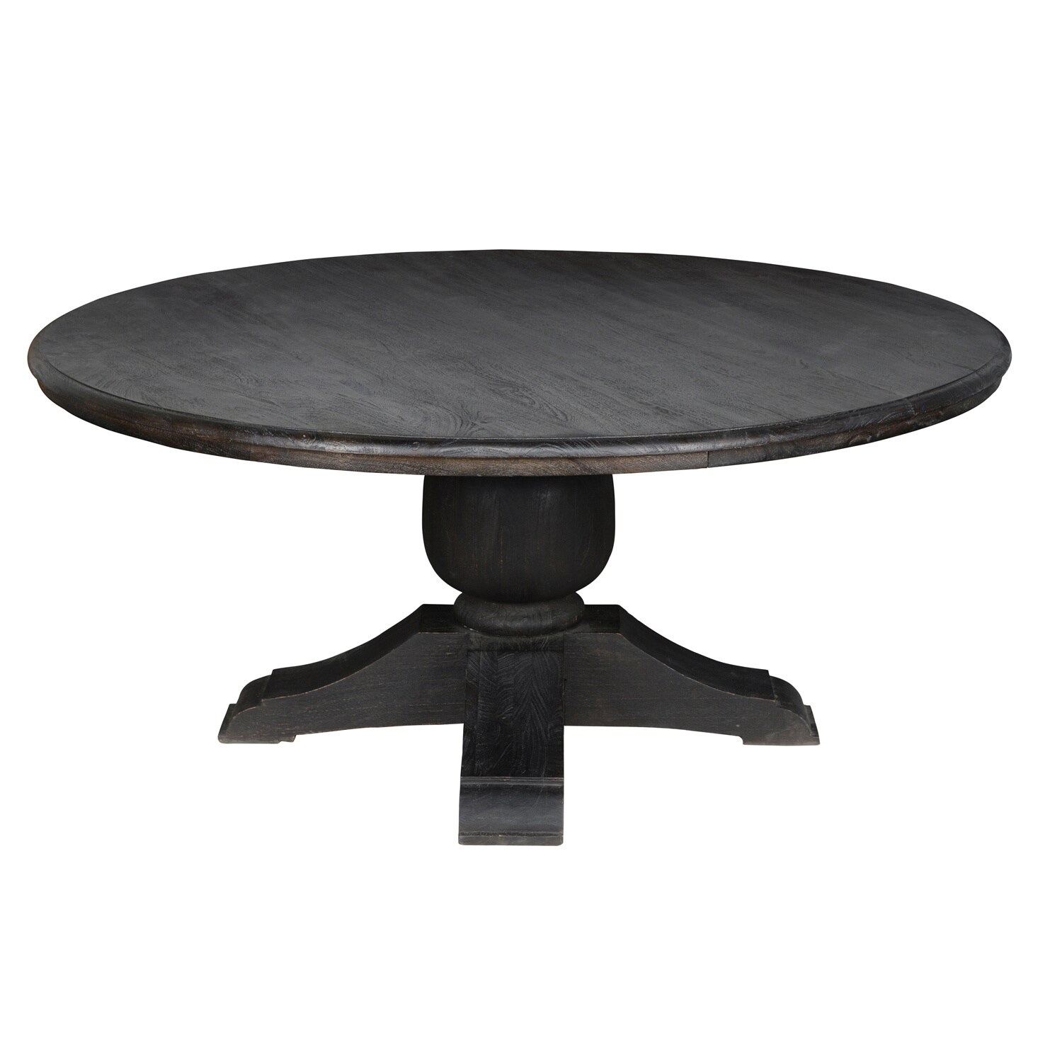 Vincent Wood Rustic Black 48 Inch Dining Table By Kosas Home Espresso