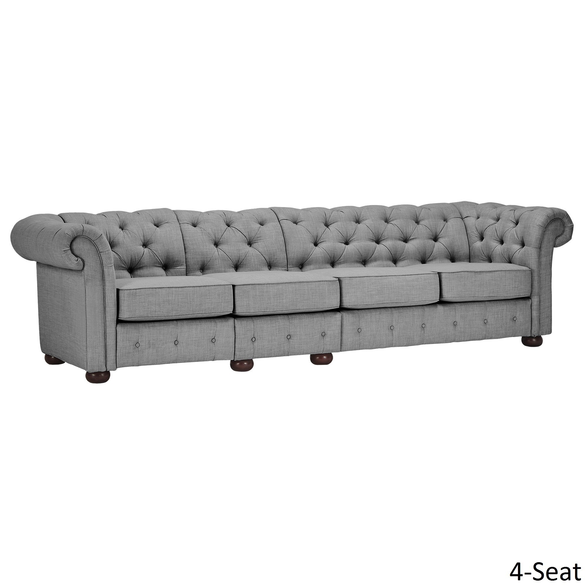 Knightsbridge Grey Extra Long Tufted Chesterfield Modular Sofa Knightsbridge Grey Extra Long Tufted Chesterfield Modular Sofa By Inspire Q On Free Shipping Today 14045508