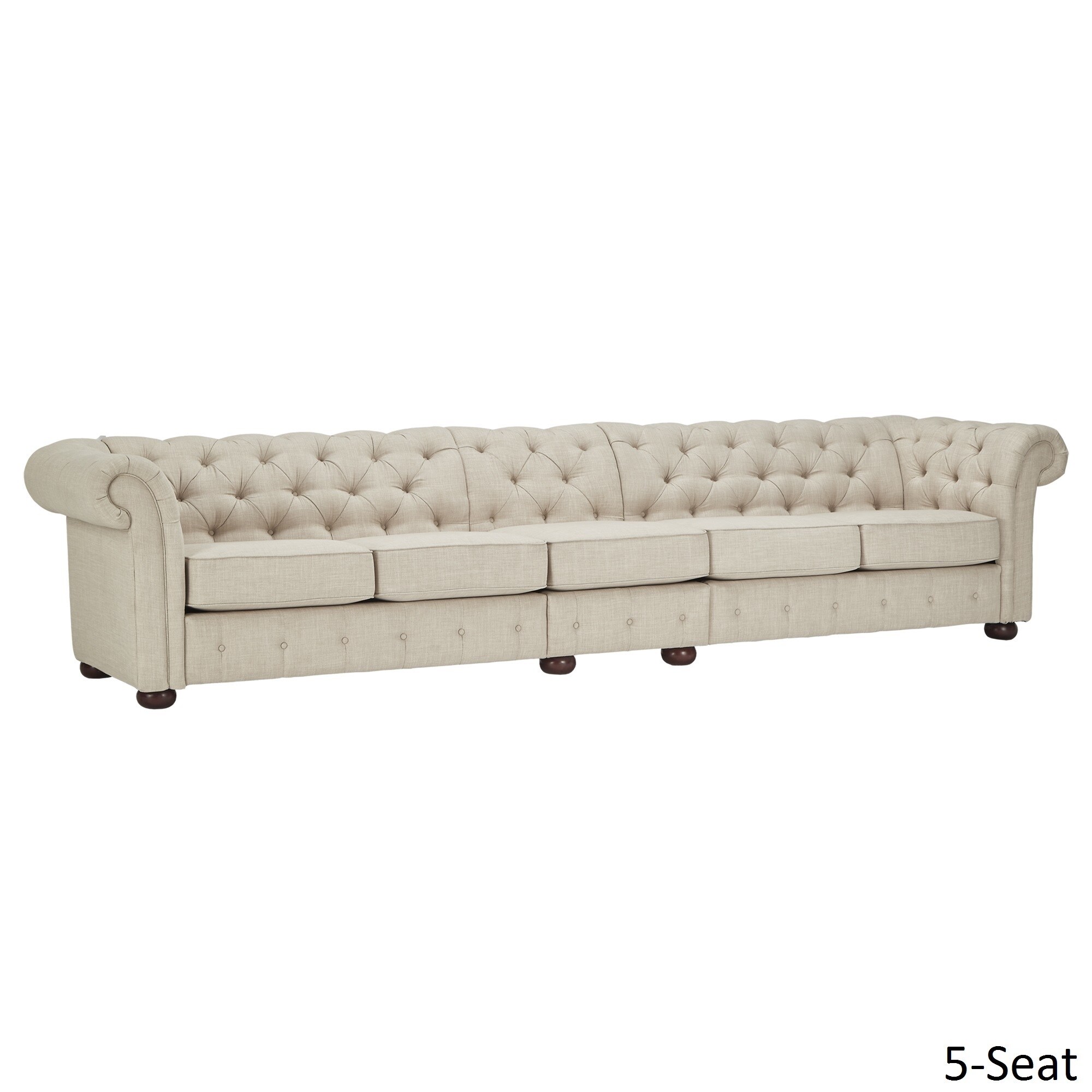 Knightsbridge Beige Linen Oversize Extra Long Tufted Knightsbridge Beige Linen Oversize Extra Long Tufted Chesterfield Modular Sofa By Inspire Q On Free Shipping Today