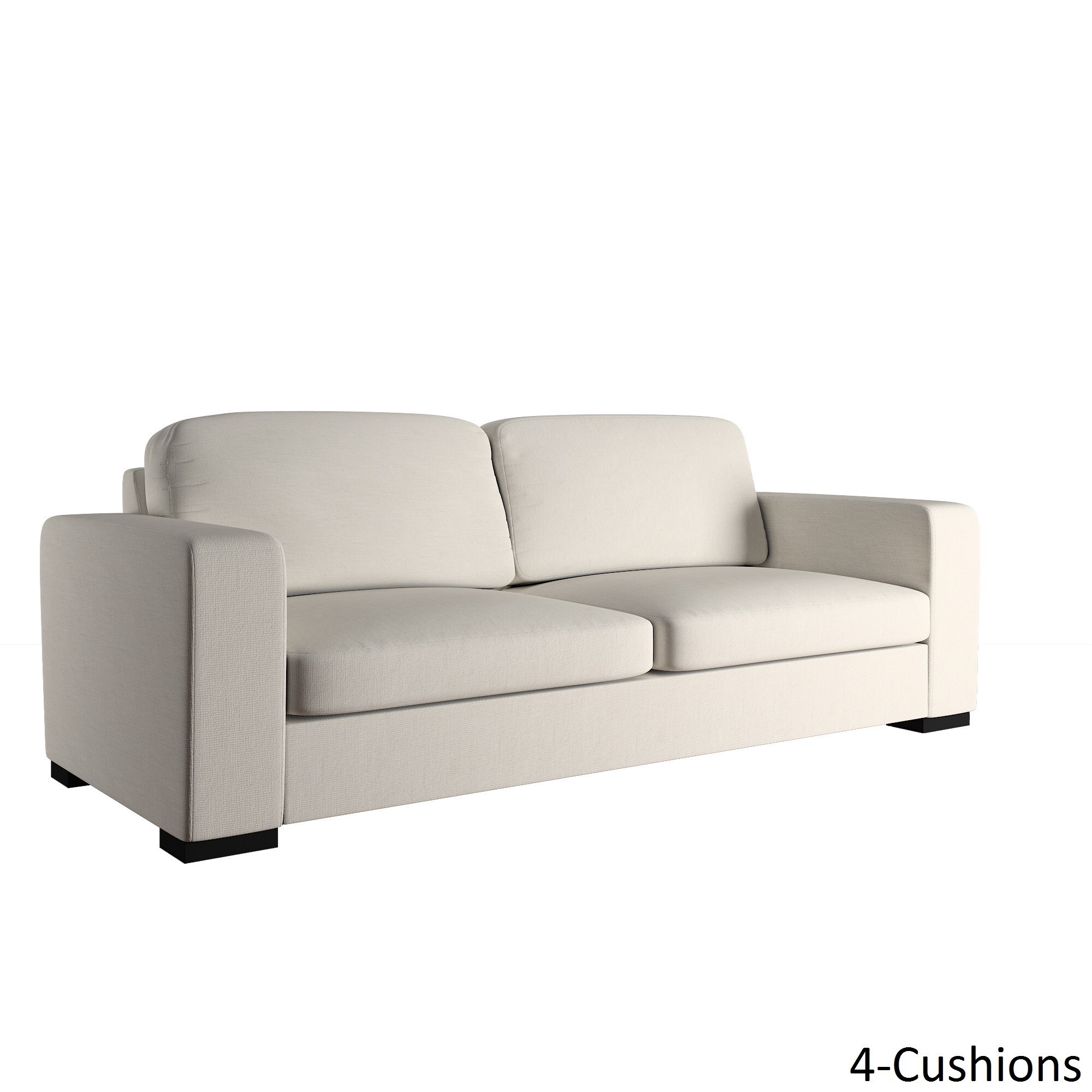 Lionel Modern White Fabric Down Filled Sofa By Inspire Q