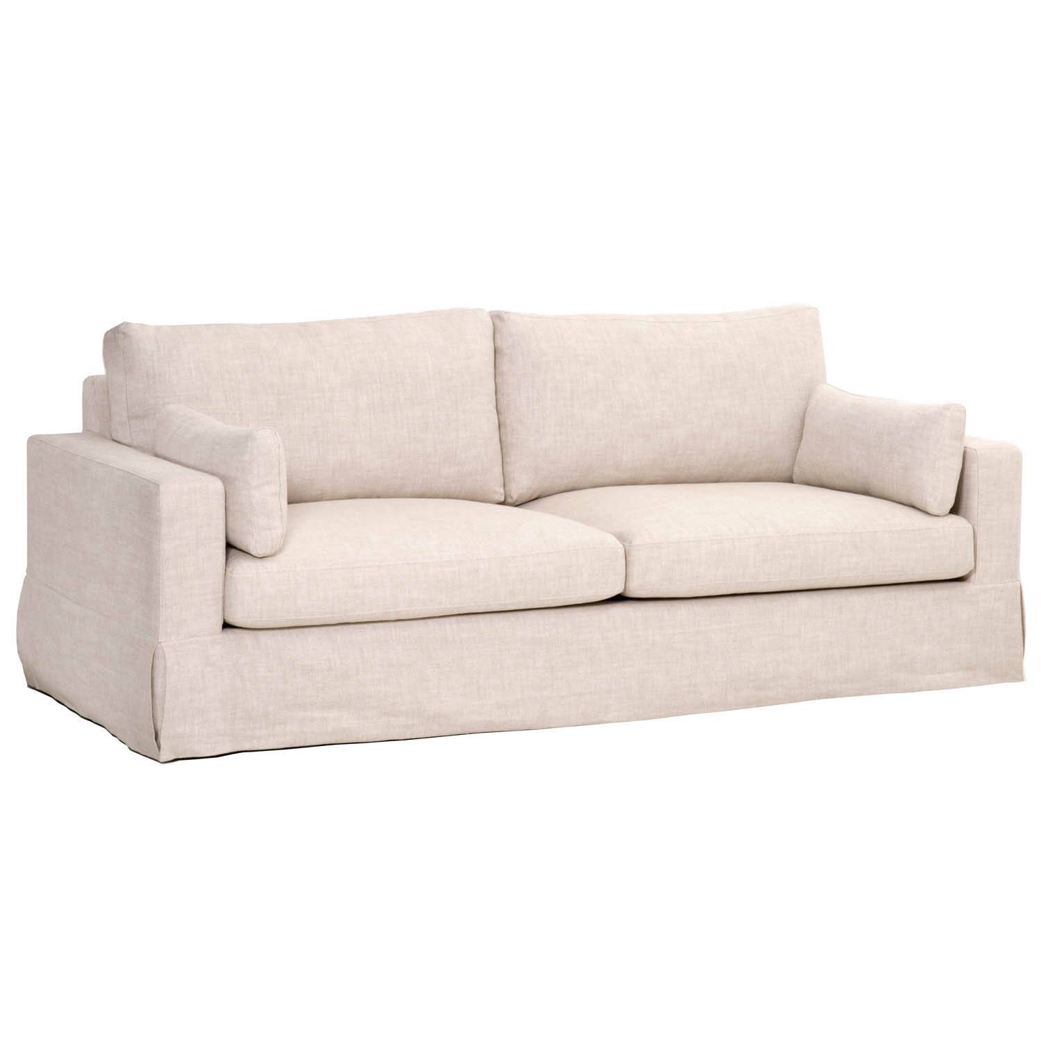 Howard 89 Sofa Bisque French Linen Free Shipping Today Howard 89 Sofa Bisque French Linen Free Shipping Today 14061594