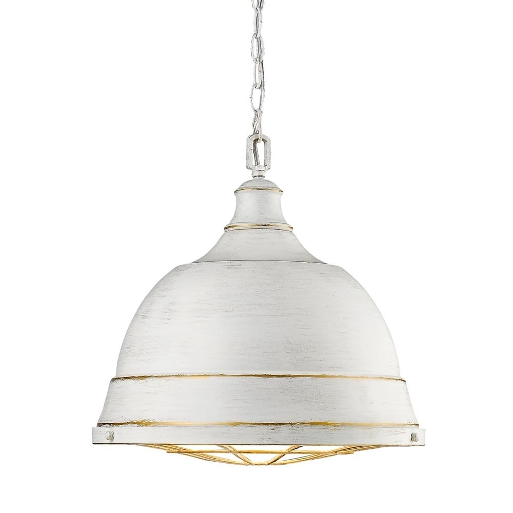 Golden Lighting Bartlett French White Steel Large Pendant Light Golden Lighting Bartlett French White Steel Large Pendant Light On Free Shipping Today 14075473