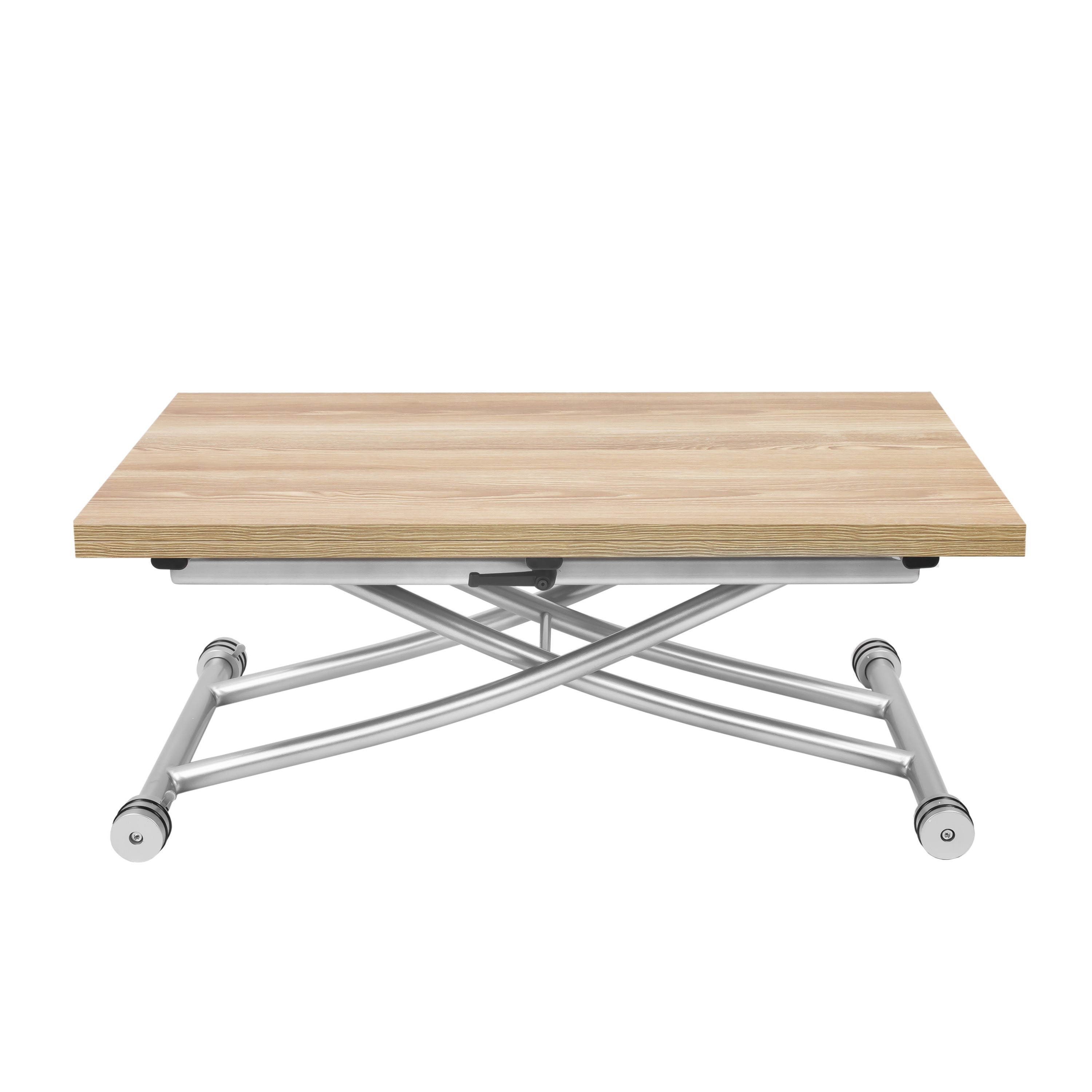Transforming X Light Beige Finish Woodsteel Coffee And Dining Table Transforming X Light Beige Finish Woodsteel Coffee And Dining Table