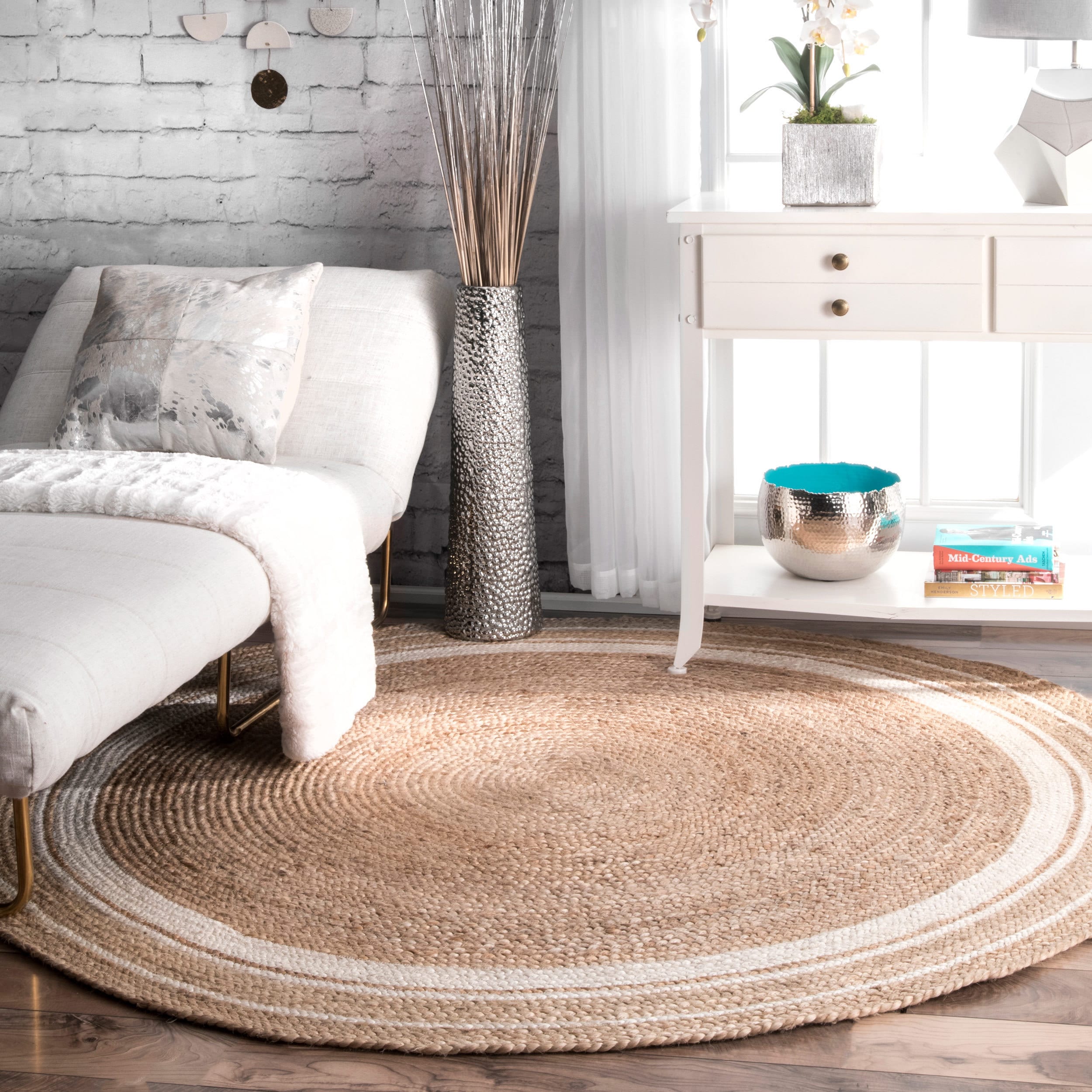 Nuloom Braided Natural Fiber Jute Round Rug 8 Free Nuloom Braided Natural Fiber Jute Round Rug 8 Free Shipping Today 20694615