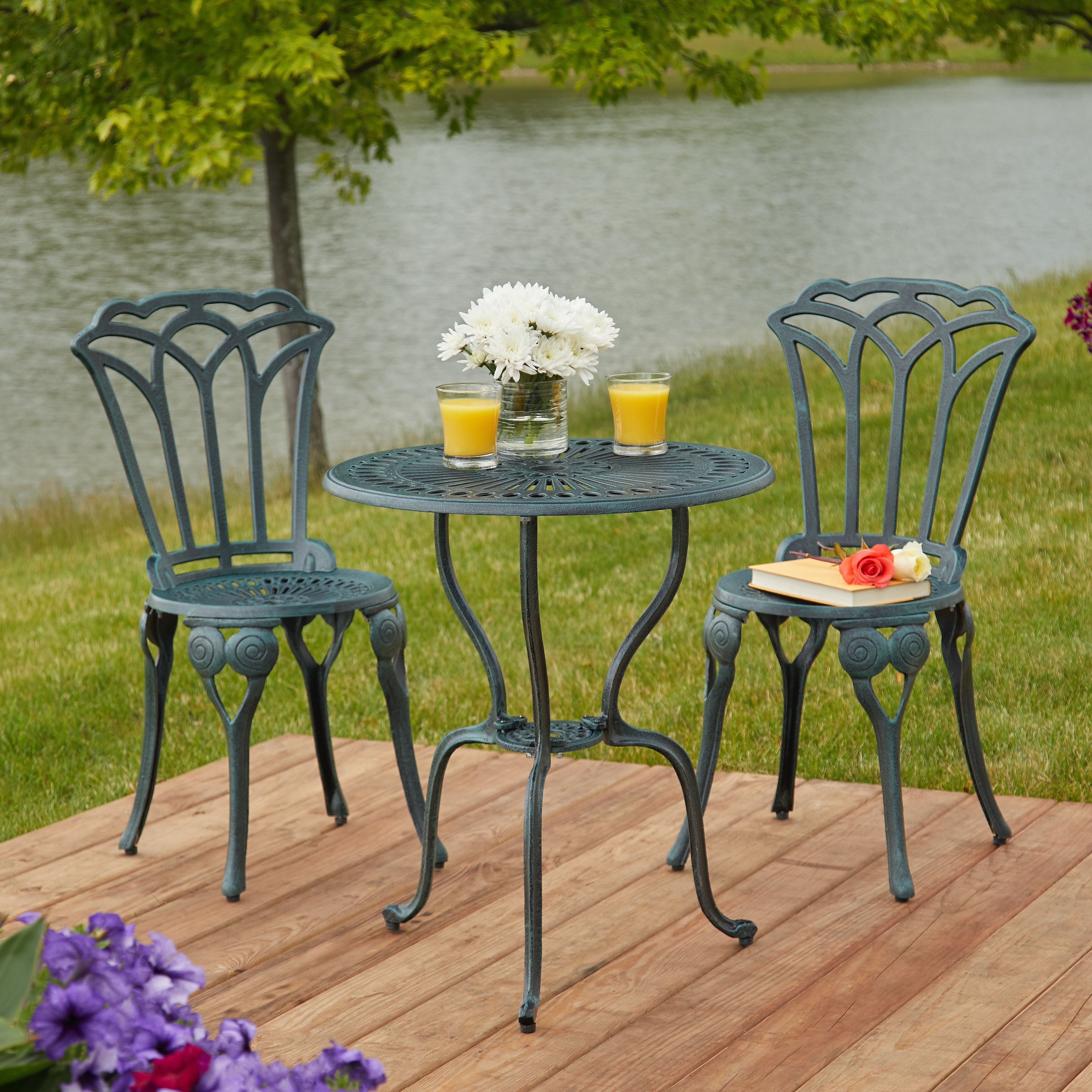 Simple Living 3 Piece Jade Bistro Set Free Shipping Today Simple Living 3 Piece Jade Bistro Set