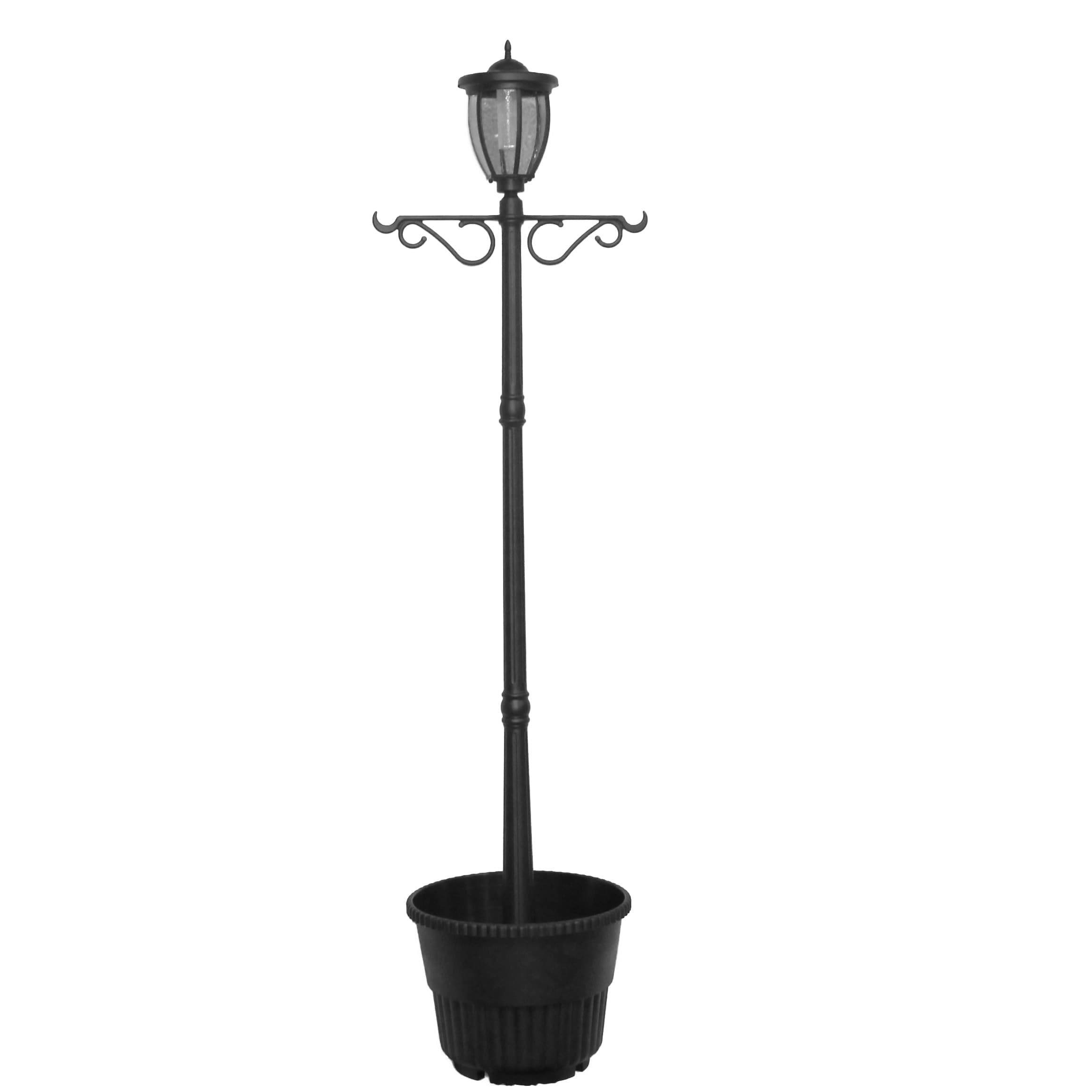 Shop Kenwick Solar Lamp Post And Planter Bronze Free Shipping