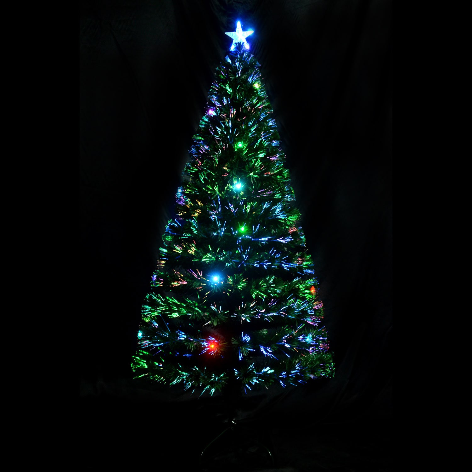 Shop HomCom 6 Indoor Artificial Fiber Optic Light Up Holiday Xmas Decoration Christmas Tree Shop HomCom 6 Indoor Artificial Fiber Optic Light Up Holiday Xmas Decoration Christmas Tree