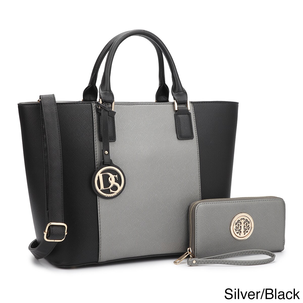 Dasein Multicolor Faux Leather Medium Classic Tote Bag With Dasein Multicolor Faux Leather Medium Classic Tote Bag With Matching Wallet Free Shipping Today 14268068