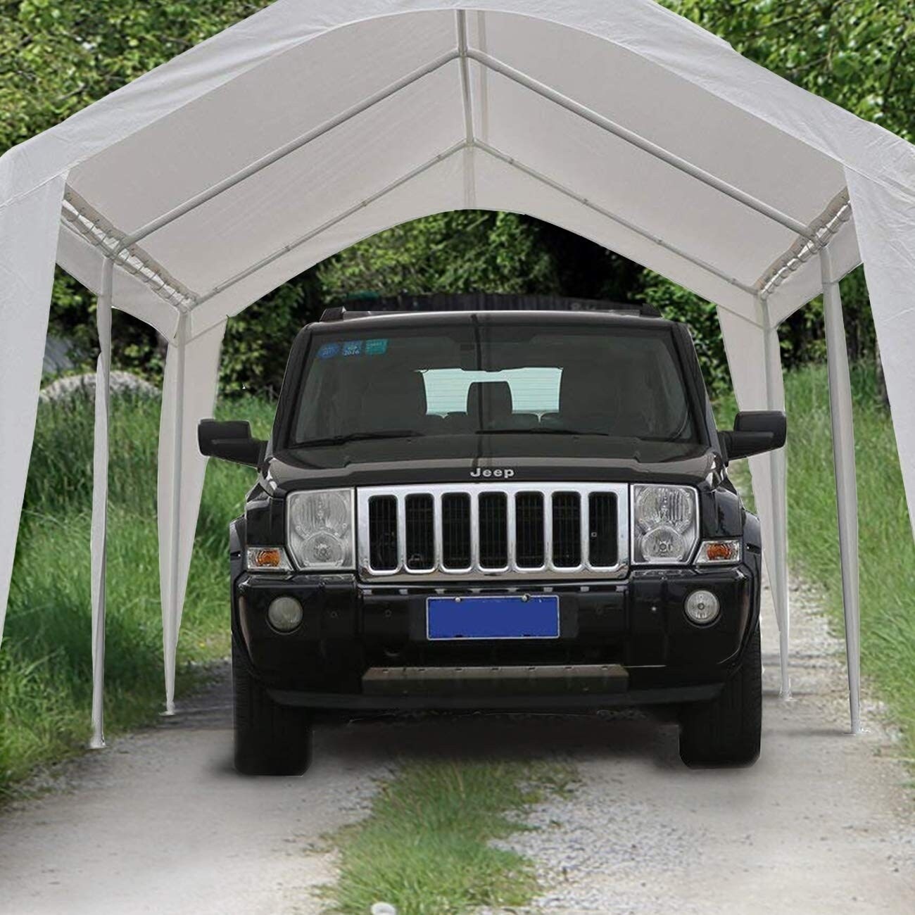 Abba Patio 10x20 Outdoor Carport With Steel Legs Whiteby Abba Patio