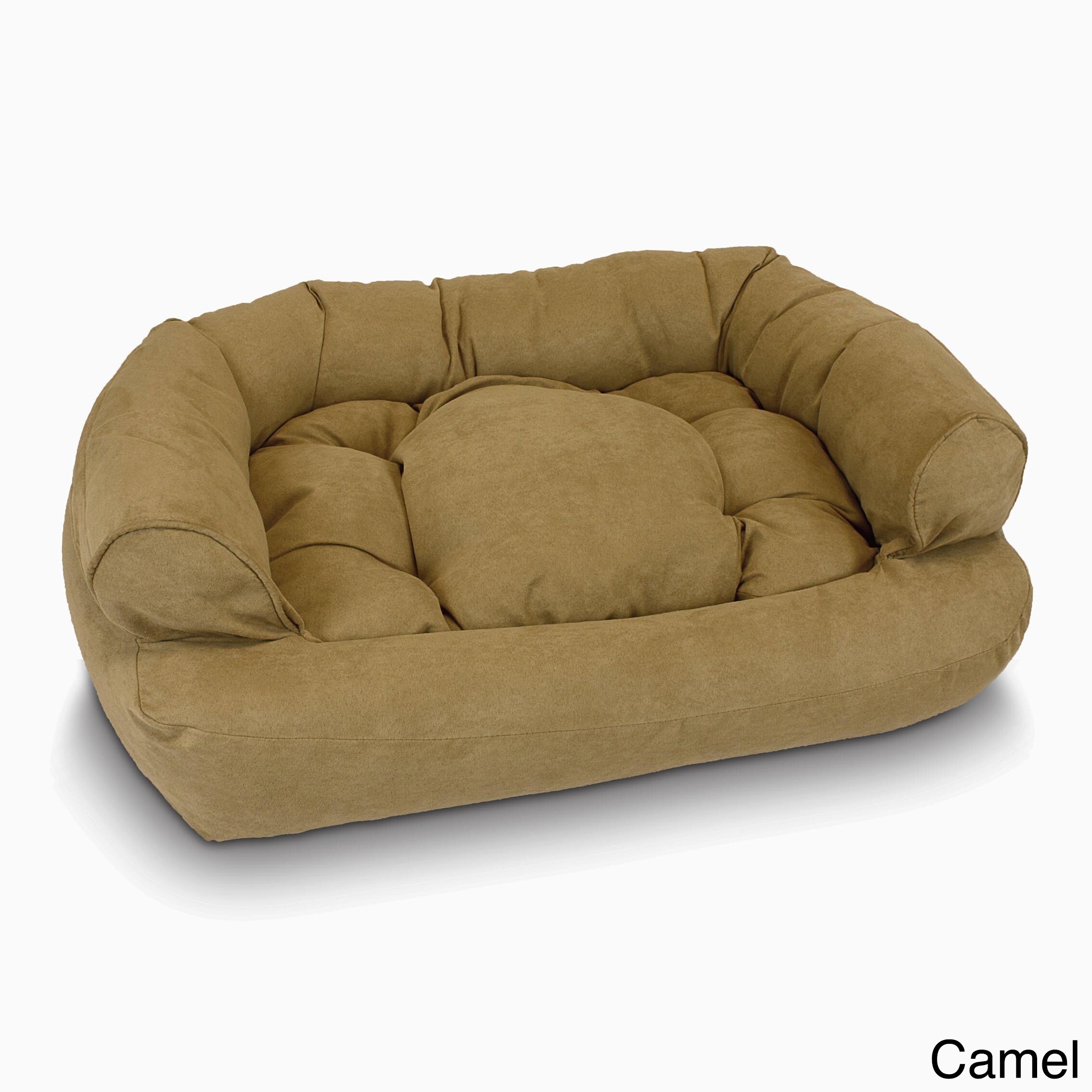 Snoozer Overstuffed Solid Luxury Microsede Pet Sofa