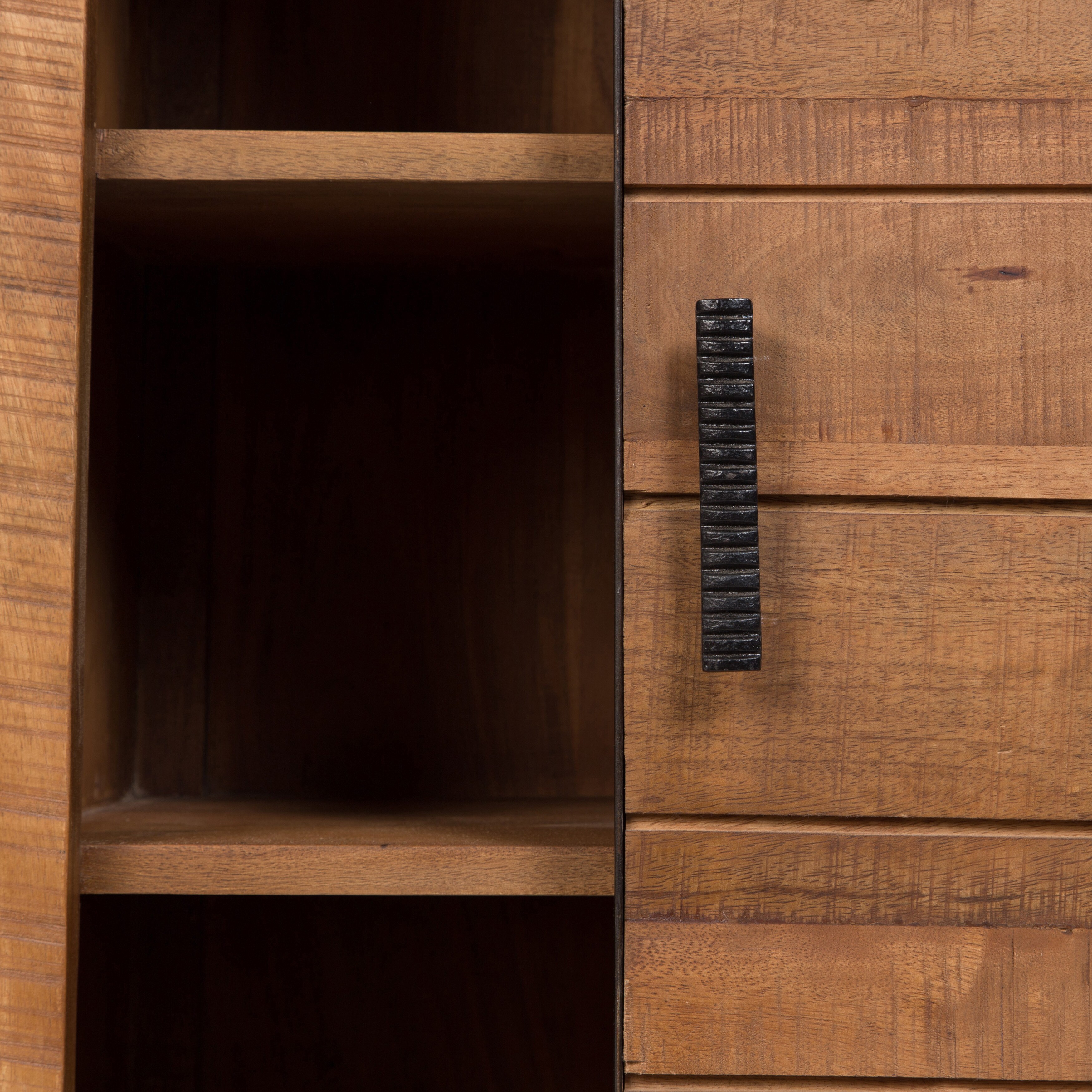Handmade Wanderloot Barn Door Tall Cabinet With 5 Drawers 3 Handmade Wanderloot Barn Door Tall Cabinet With 5 Drawers 3 Shelves And Sliding Cast Iron Accents India Free Shipping Today