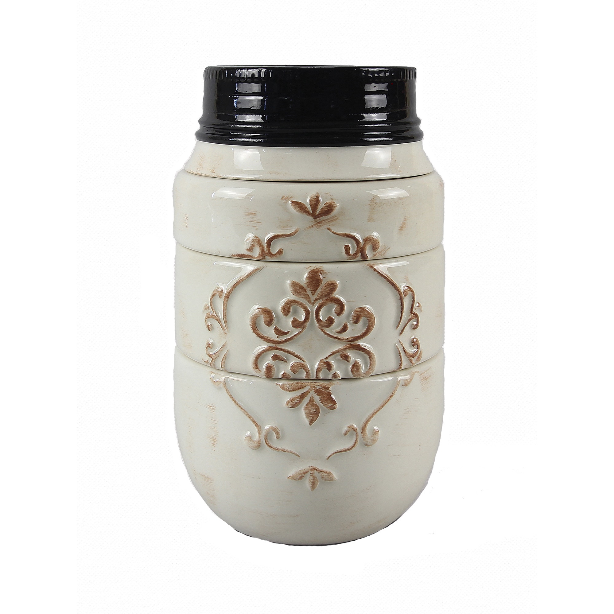 Mason Jar White Ceramic 4 Piece Stacking Measuring Cups On Mason Jar White Ceramic 4 Piece Stacking Measuring Cups On Free Shipping Orders Over 45 14331572