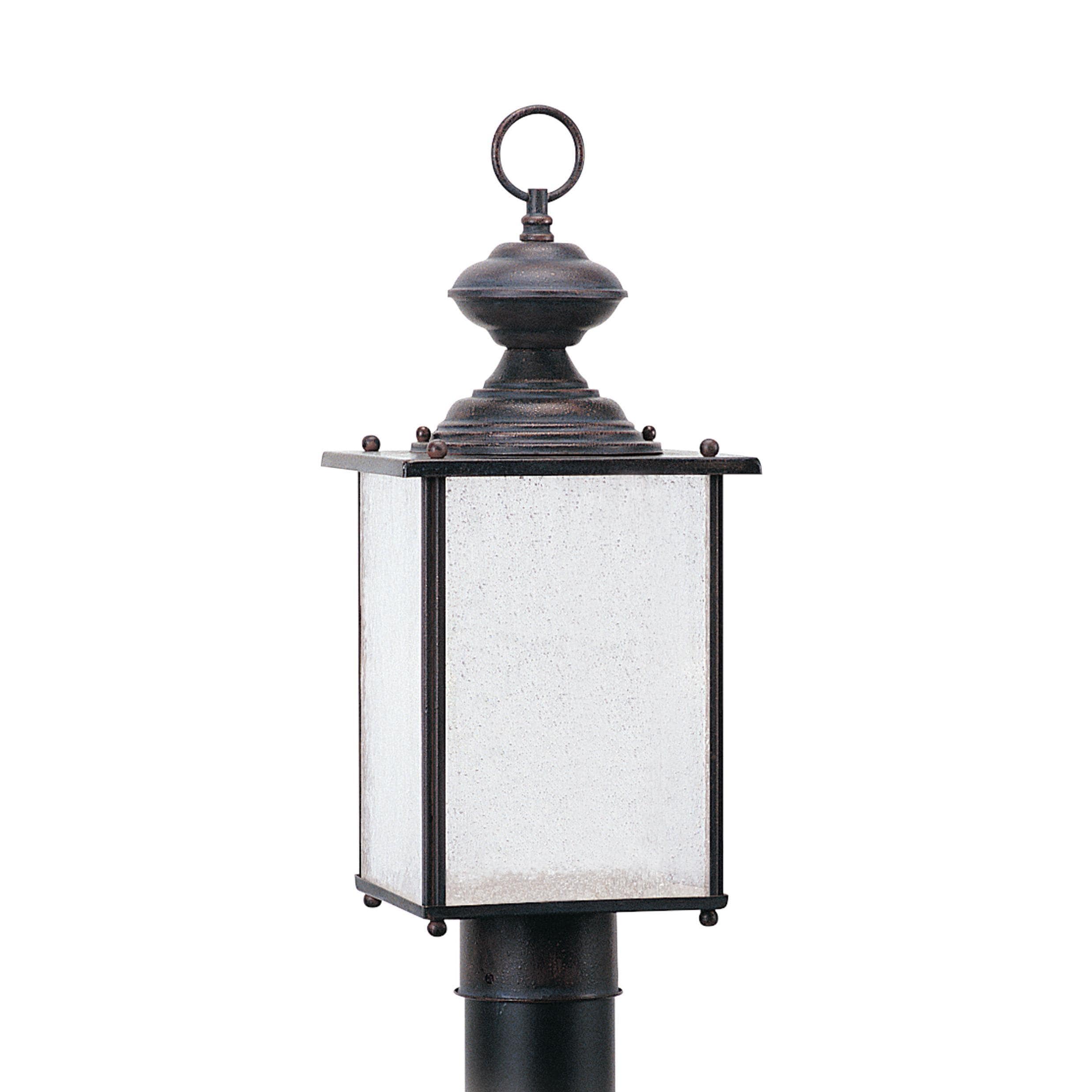 Sea Gull Jamestowne 1 Light Textured Rust Patina Outdoor Fixture