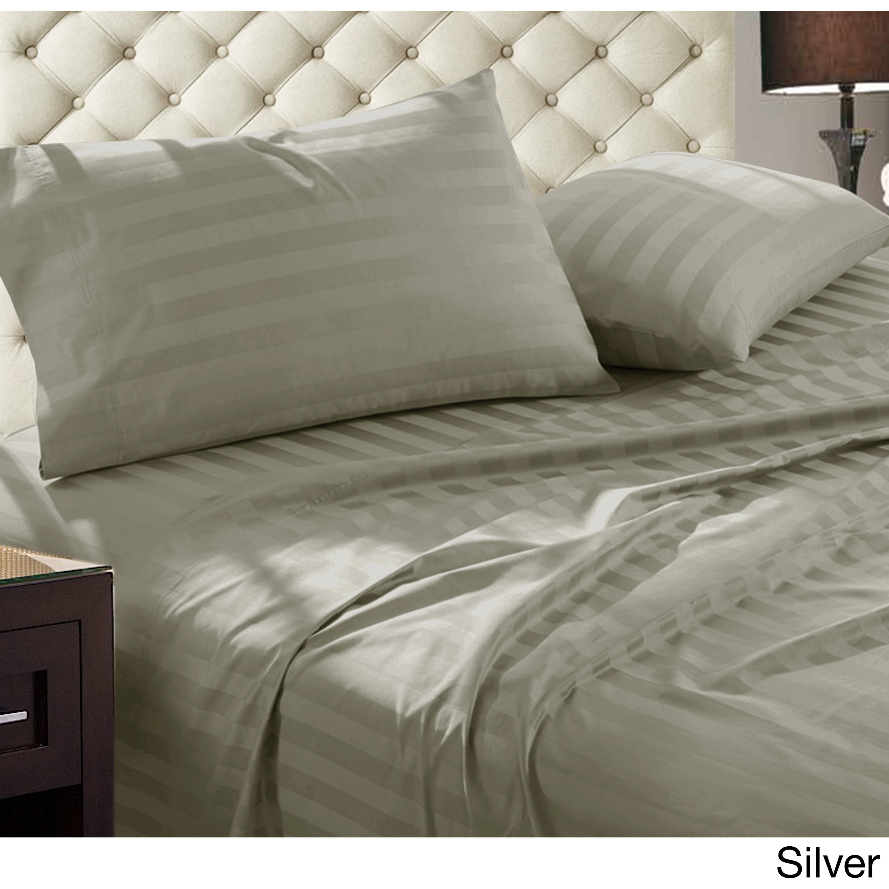 Luxury Egyptian Cotton Damask Stripe 1000 Thread Count 4 Piece Luxury Egyptian Cotton Damask Stripe 1000 Thread Count 4 Piece Sheet Set On Free Shipping Today 14356319
