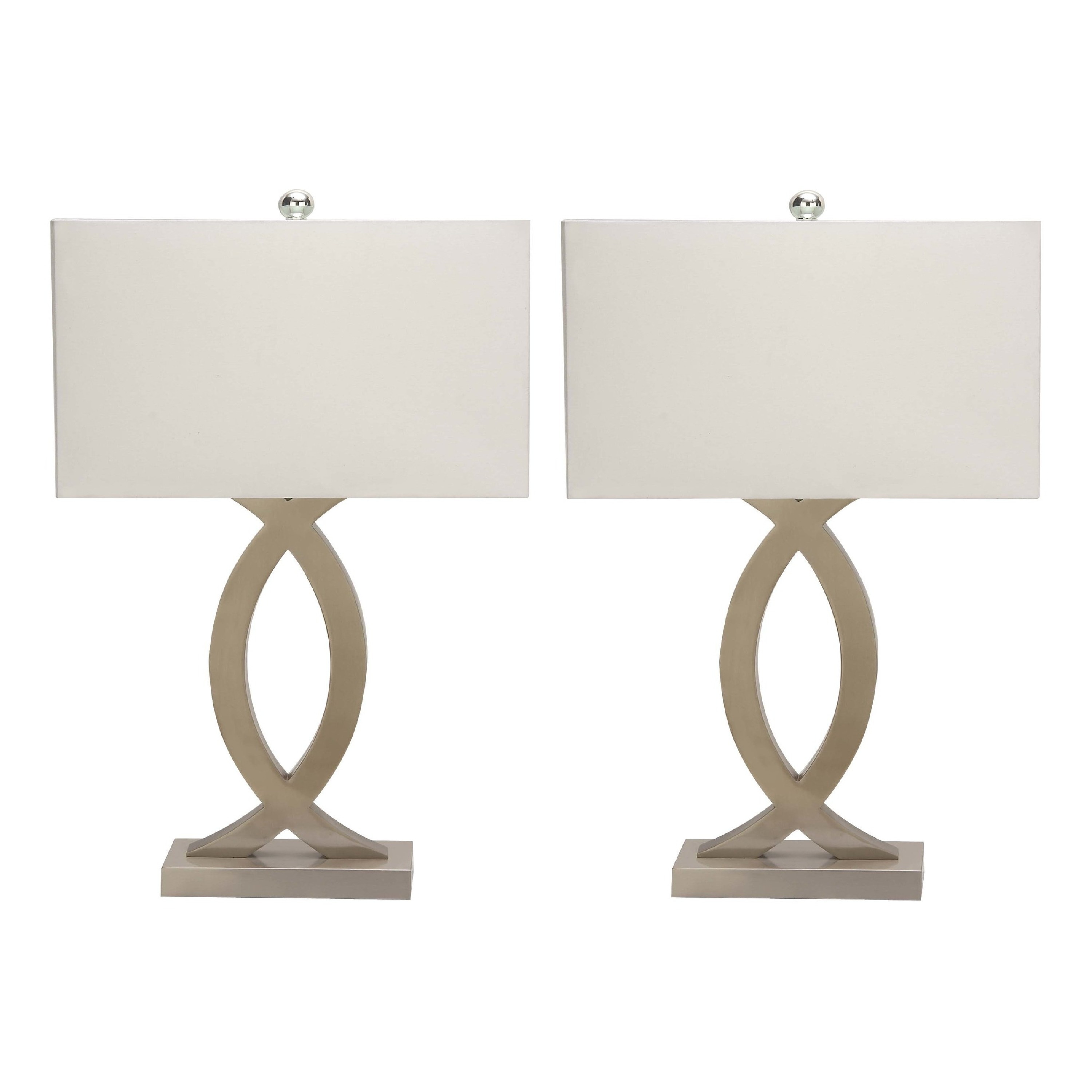 Urban Designs Sand Nickel Metal 28 Inch Table Lamp With Usb Urban Designs Sand Nickel Metal 28 Inch Table Lamp With Usb Port Set Of 2 Silver