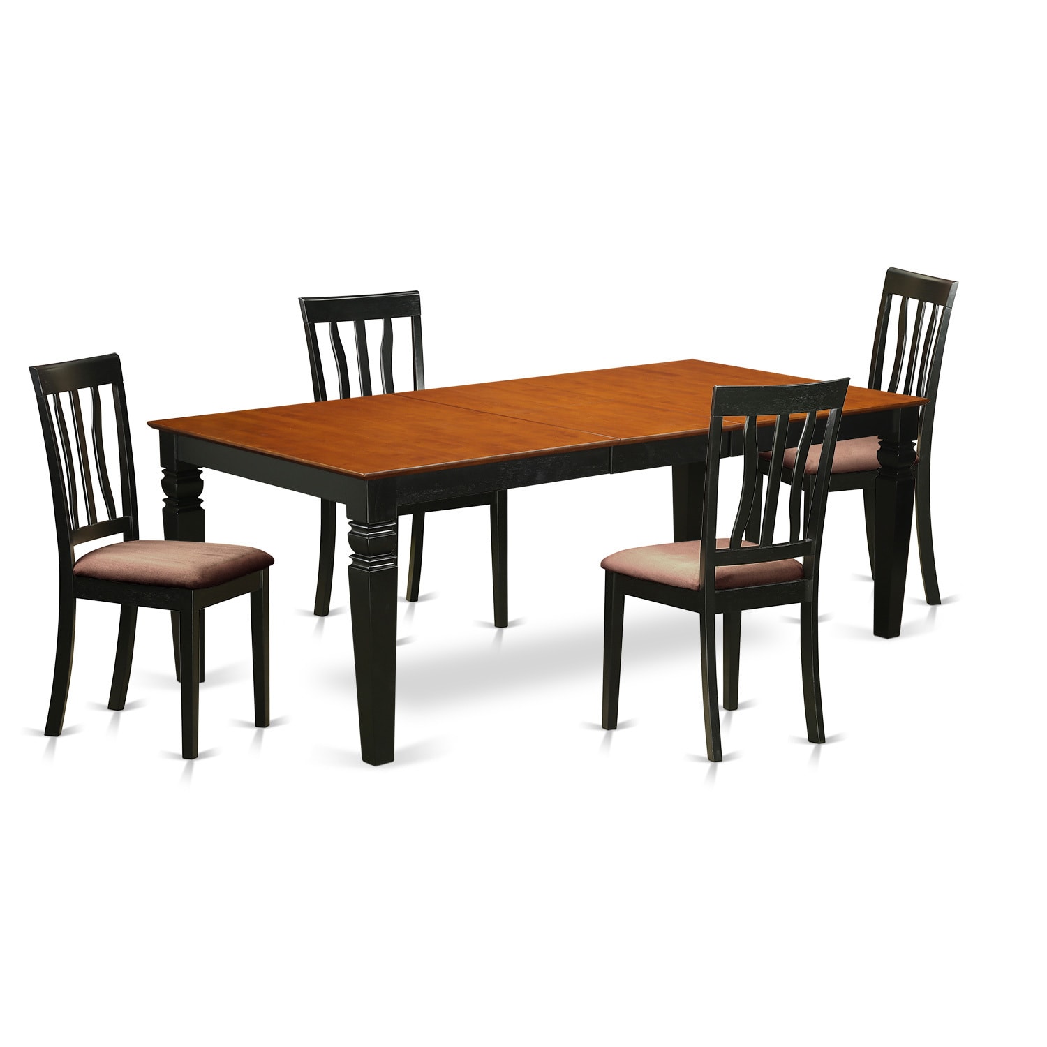 LGAN5-BCH 5 Piece Kitchen table set with one Logan dining table and ... LGAN5-BCH 5 Piece Kitchen table set with one Logan dining table and ...