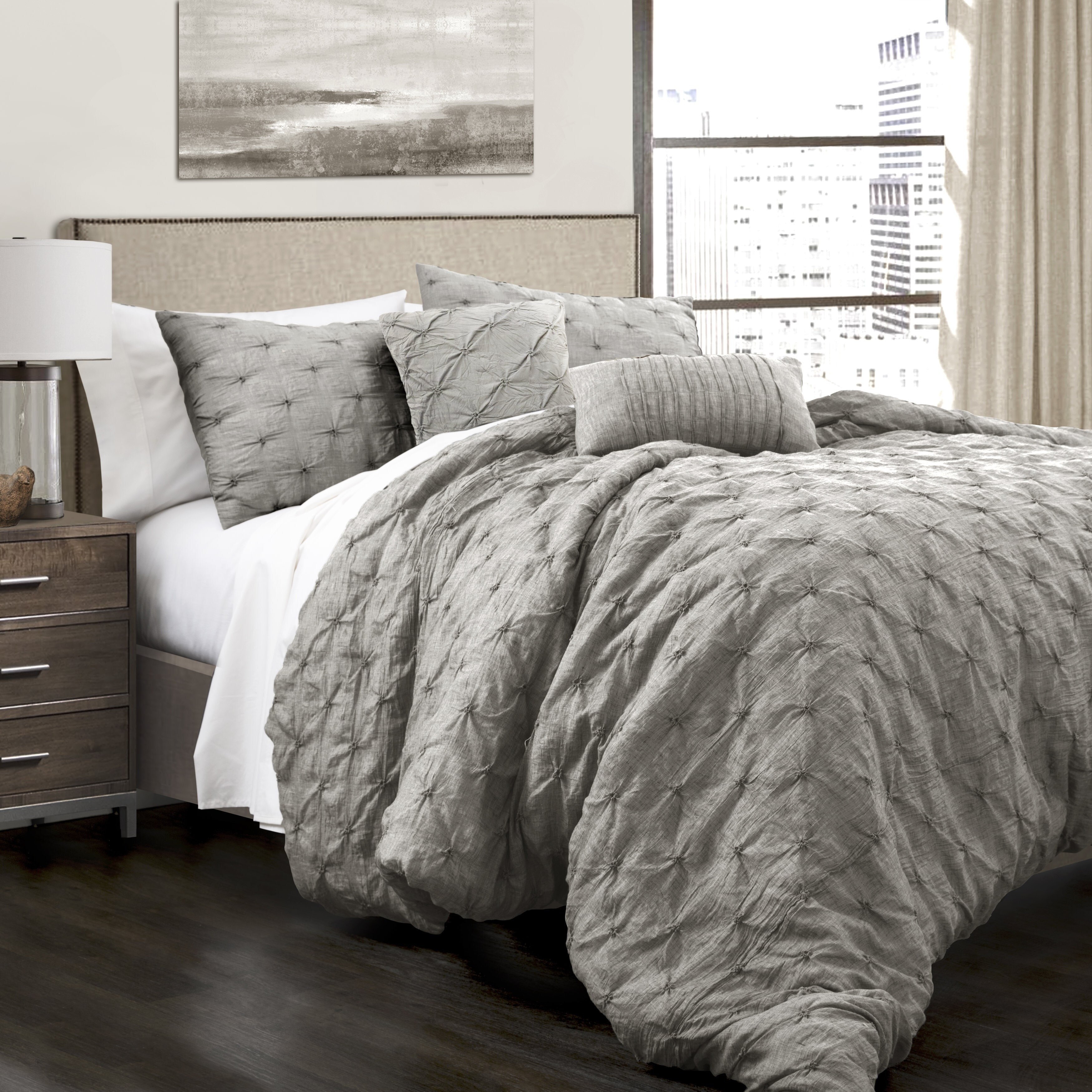 Lush Decor Ravello Pintuck 5 Piece Comforter Set Ships To Lush Decor Ravello Pintuck 5 Piece Comforter Set
