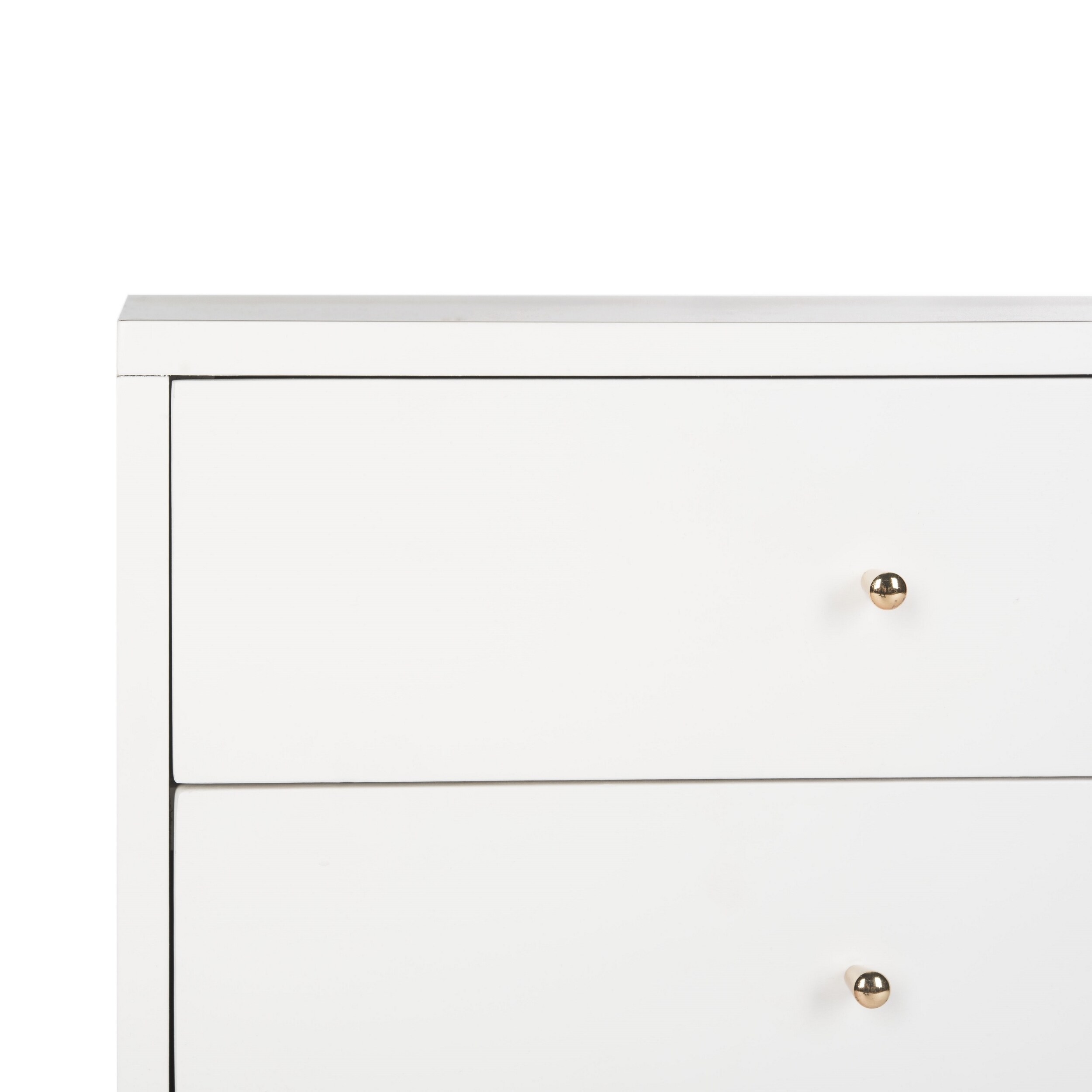 Safavieh Lyla Mid Century Retro White Gold Cap Safavieh Lyla Mid Century Retro White Gold Cap Nightstand On Free Shipping Today 14428408