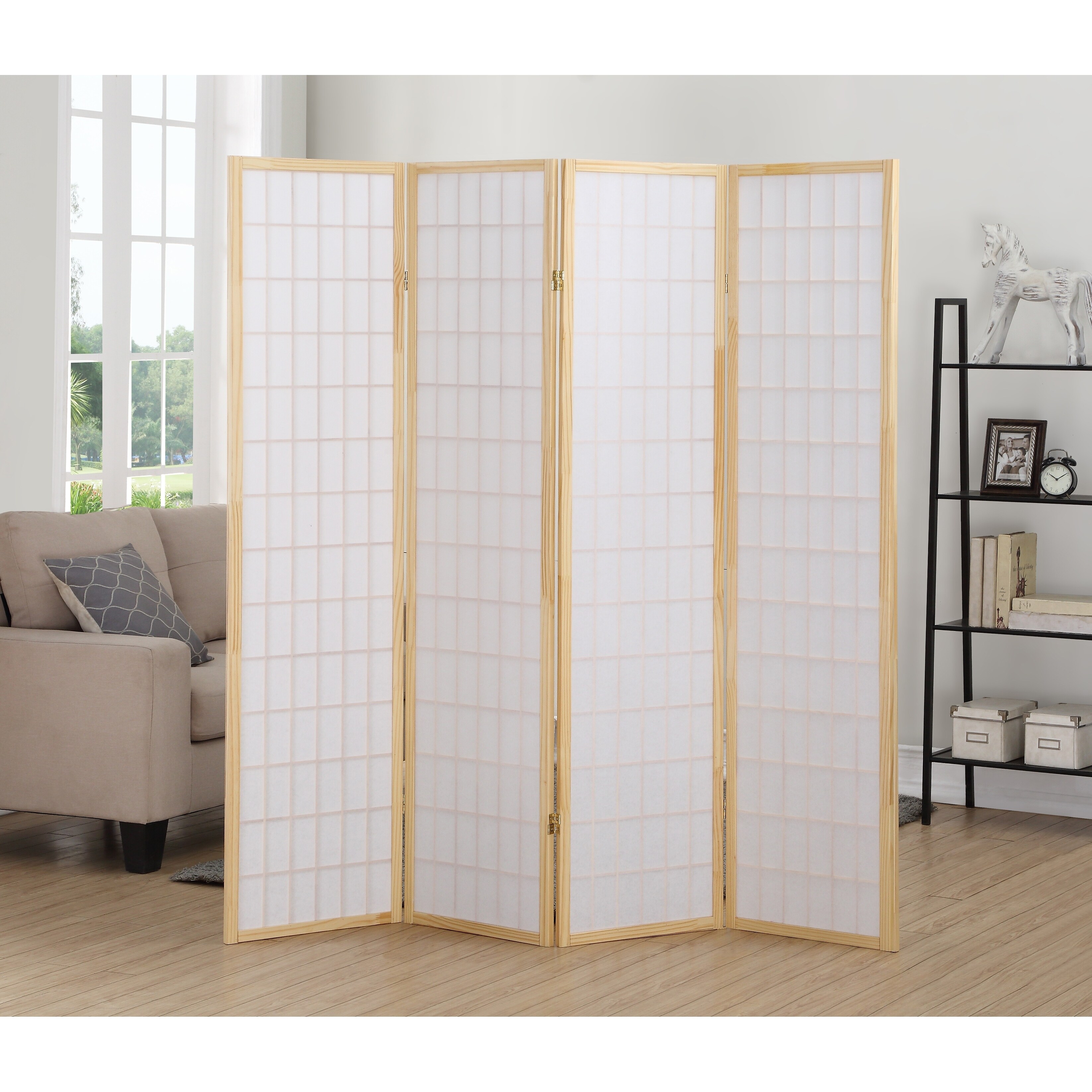 Hoceima Oriental Shoji 4 Panel Room Divider On Sale Overstock 14430760