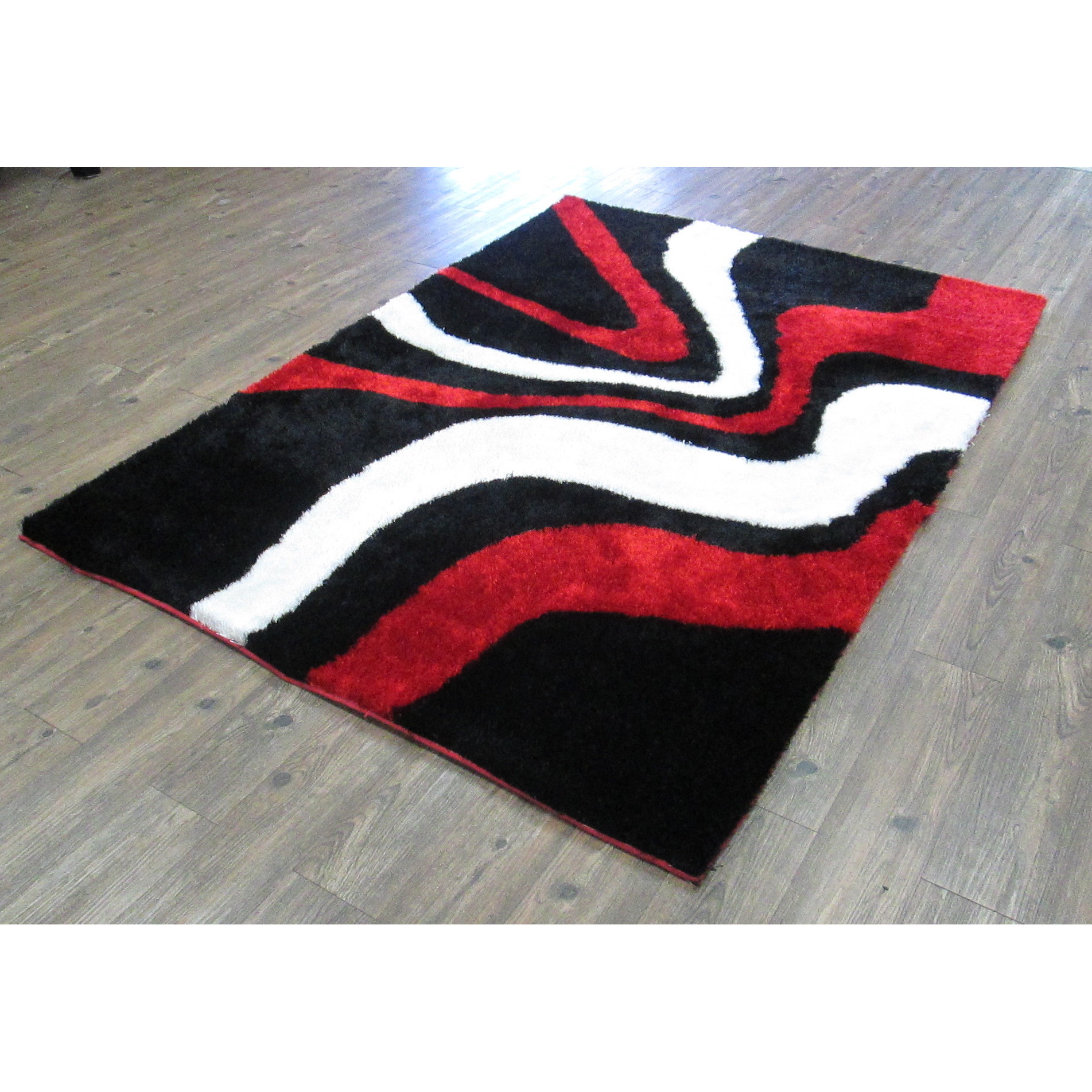 Red White And Black Hand Tufted Modern Area Rug 5 X 7 Red White And Black Hand Tufted Modern Area Rug 5 X 7 Free Shipping Today 14456971