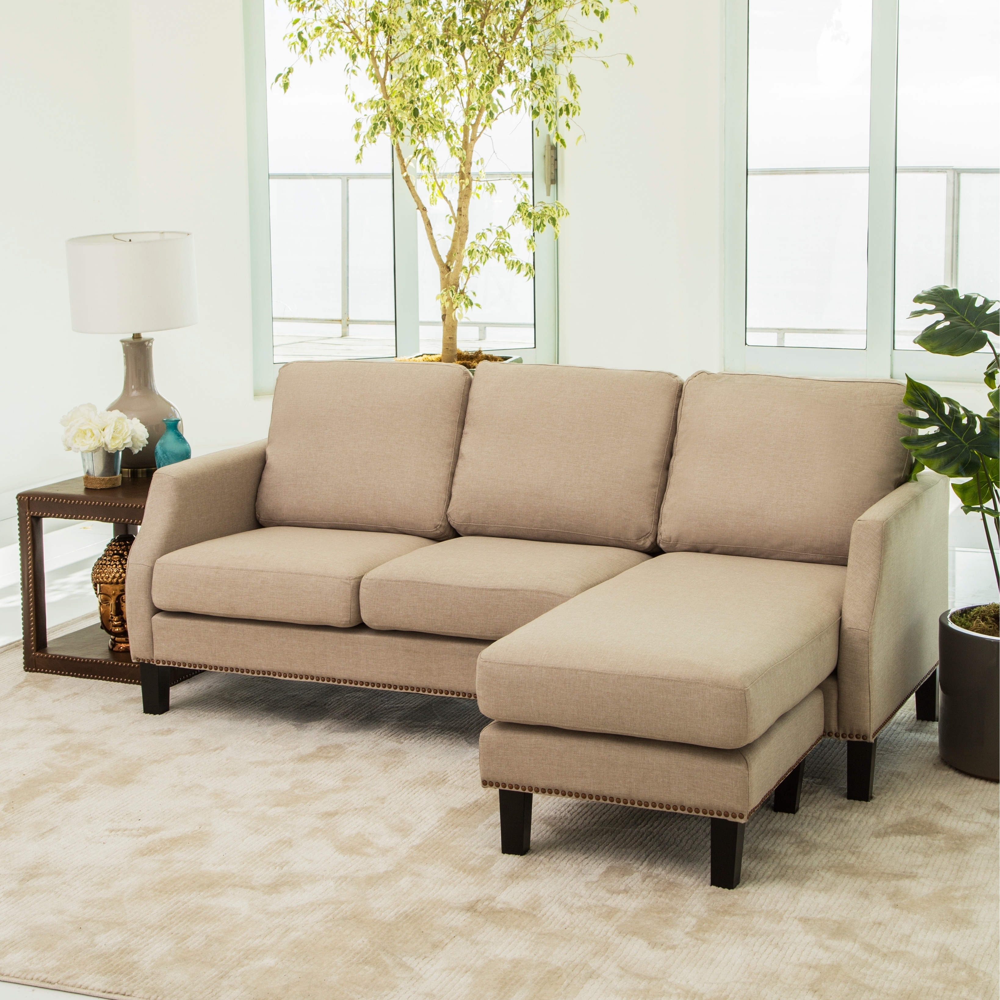 Abbyson Henry Beige Reversible Sofa Sectional On Free Abbyson Henry Beige Reversible Sofa Sectional