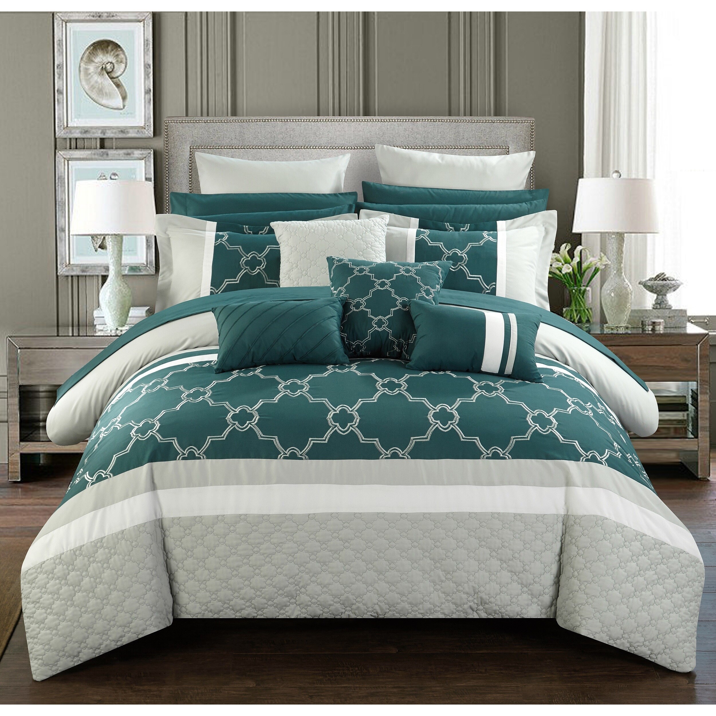 Chic Home 16 Piece Casper King Bed In A Bag Comforter Set On Chic Home 16 Piece Casper King Bed In A Bag Comforter Set On Free Shipping Today 14506342