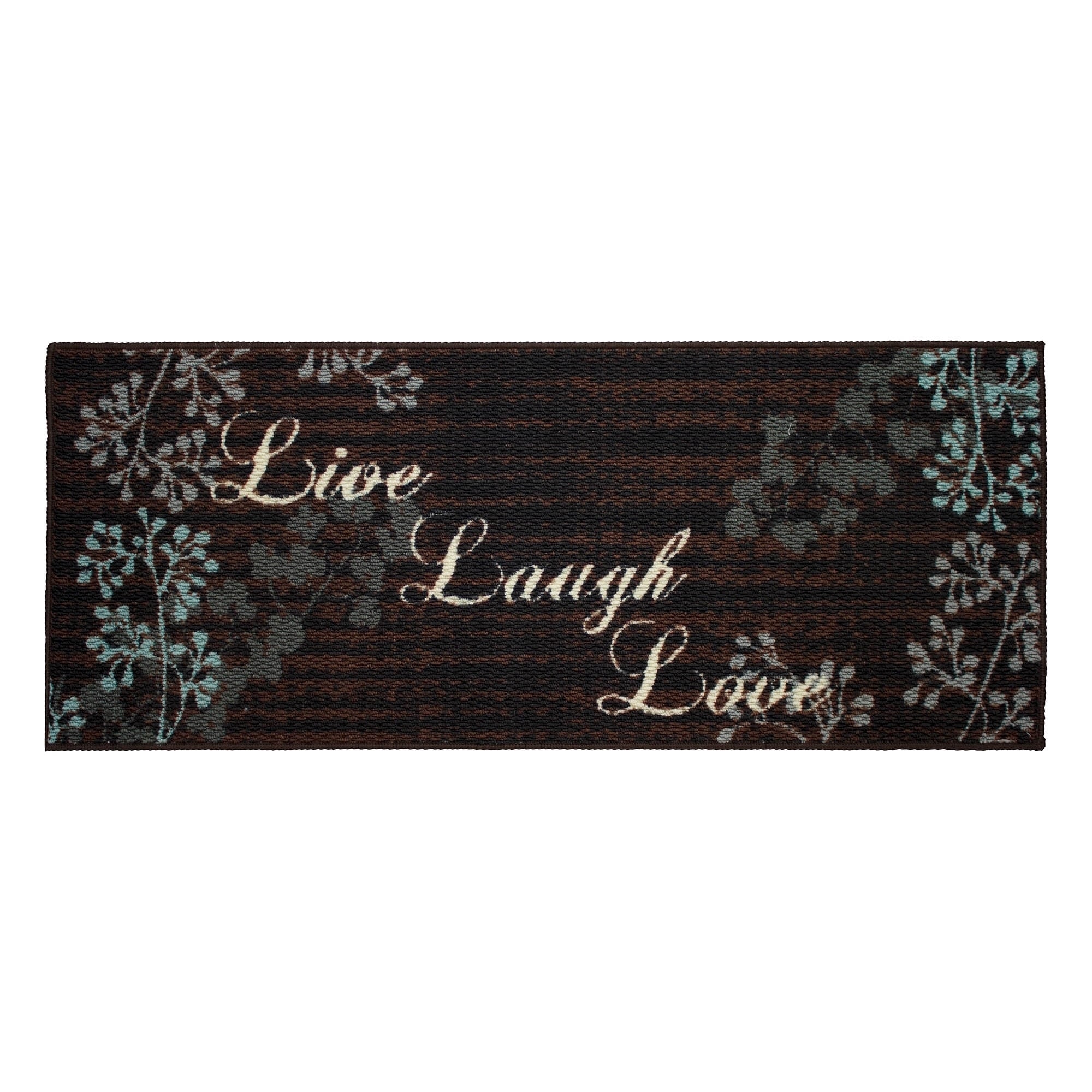 Shop Live Laugh Love Printed Textured Loop Runner Kitchen Accent Rug