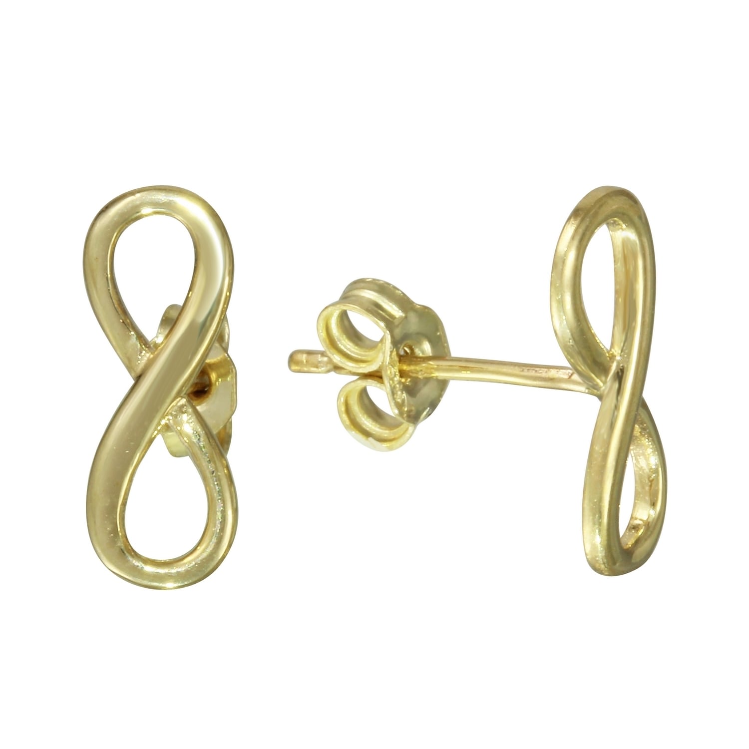 14k Italian Yellow Gold Infinity Stud Earrings Free Shipping 14k Italian Yellow Gold Infinity Stud Earrings Free Shipping Today 14629634