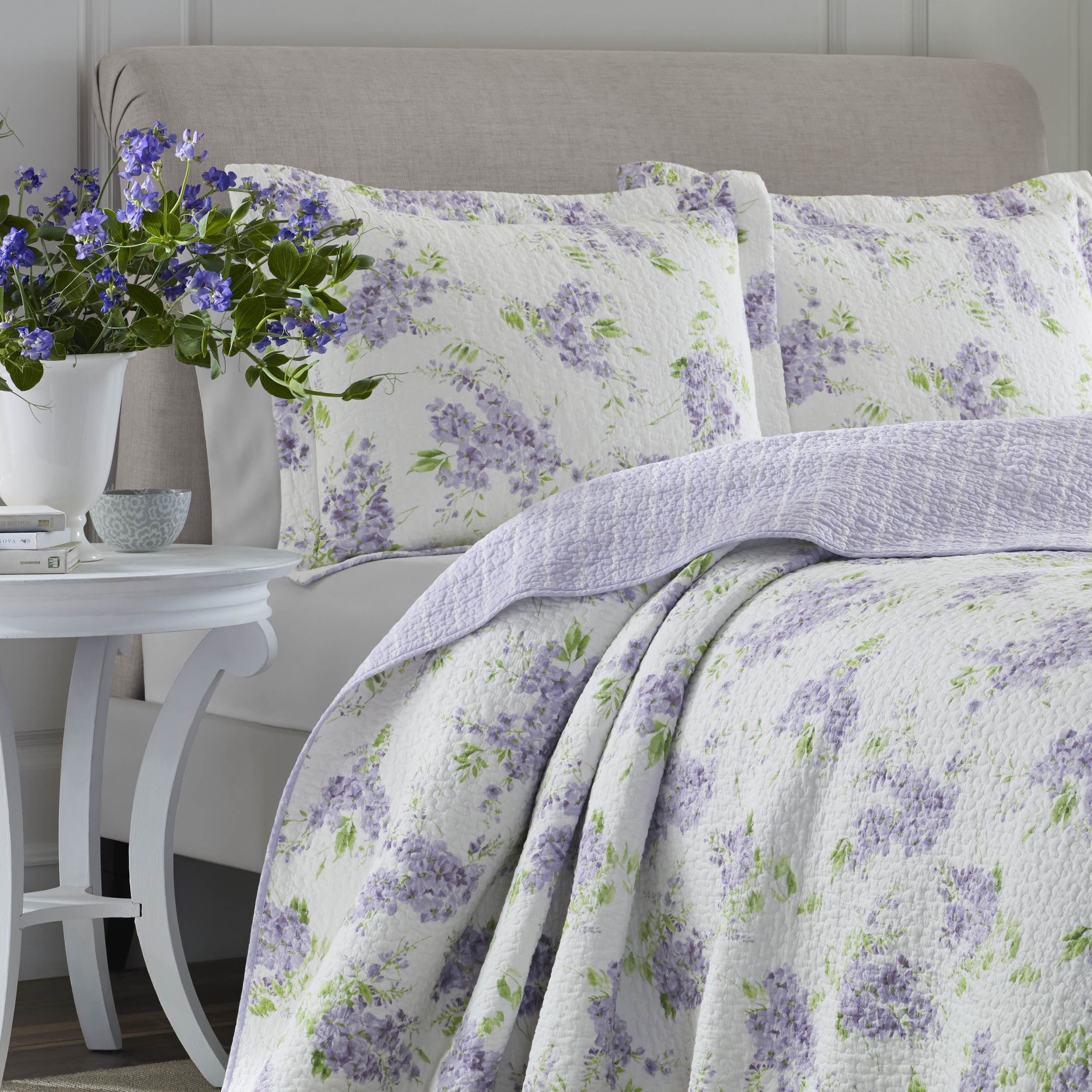shop laura ashley keighley lilac cotton 3 piece quilt set on sale free shipping today overstockcom 14630239 - Liliac Bedding shop laura ashley keighley lilac cotton 3 piece quilt set on sale free shipping today overstockcom 14630239 - Liliac Bedding