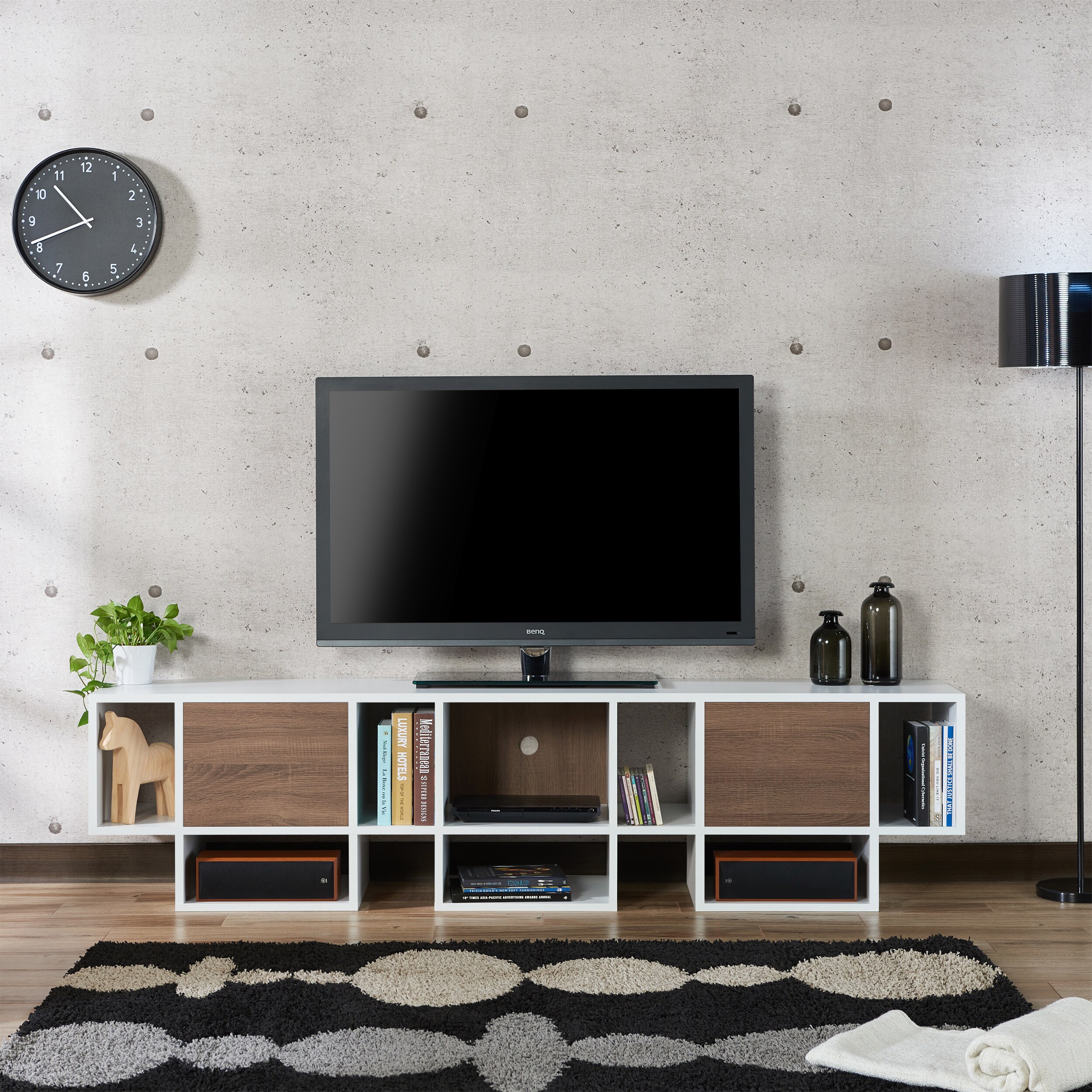 Furniture Of America Veruca Contemporary Two Tone White Furniture Of America Veruca Contemporary Two Tone White Chestnut Brown 82 Inch Tv Stand Free Shipping Today 14709930