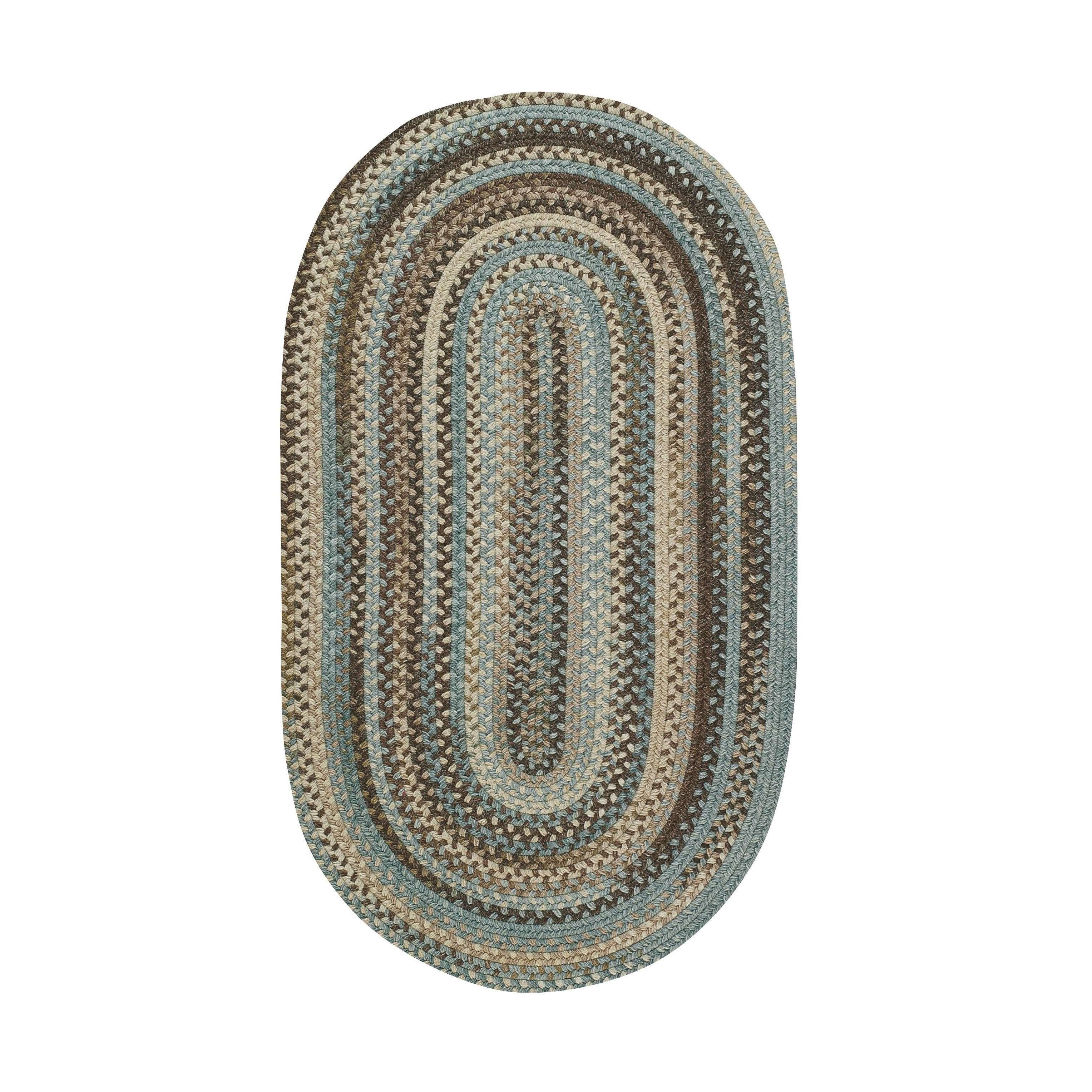 Cane Oval Made To Order Braided Rug Tan Mixed