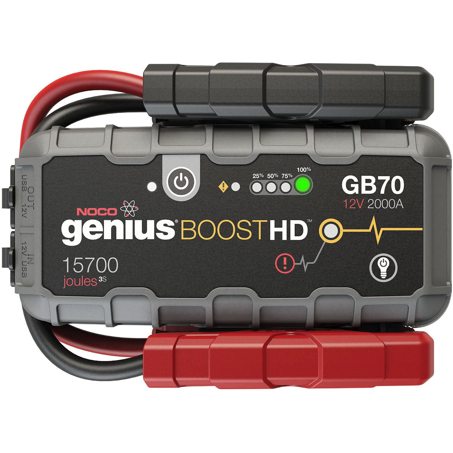 Shop NOCO Genius GB70 Boost HD 2000A UltraSafe Lithium Jump Starter - Free Shipping Today - Overstock.com - 15003343