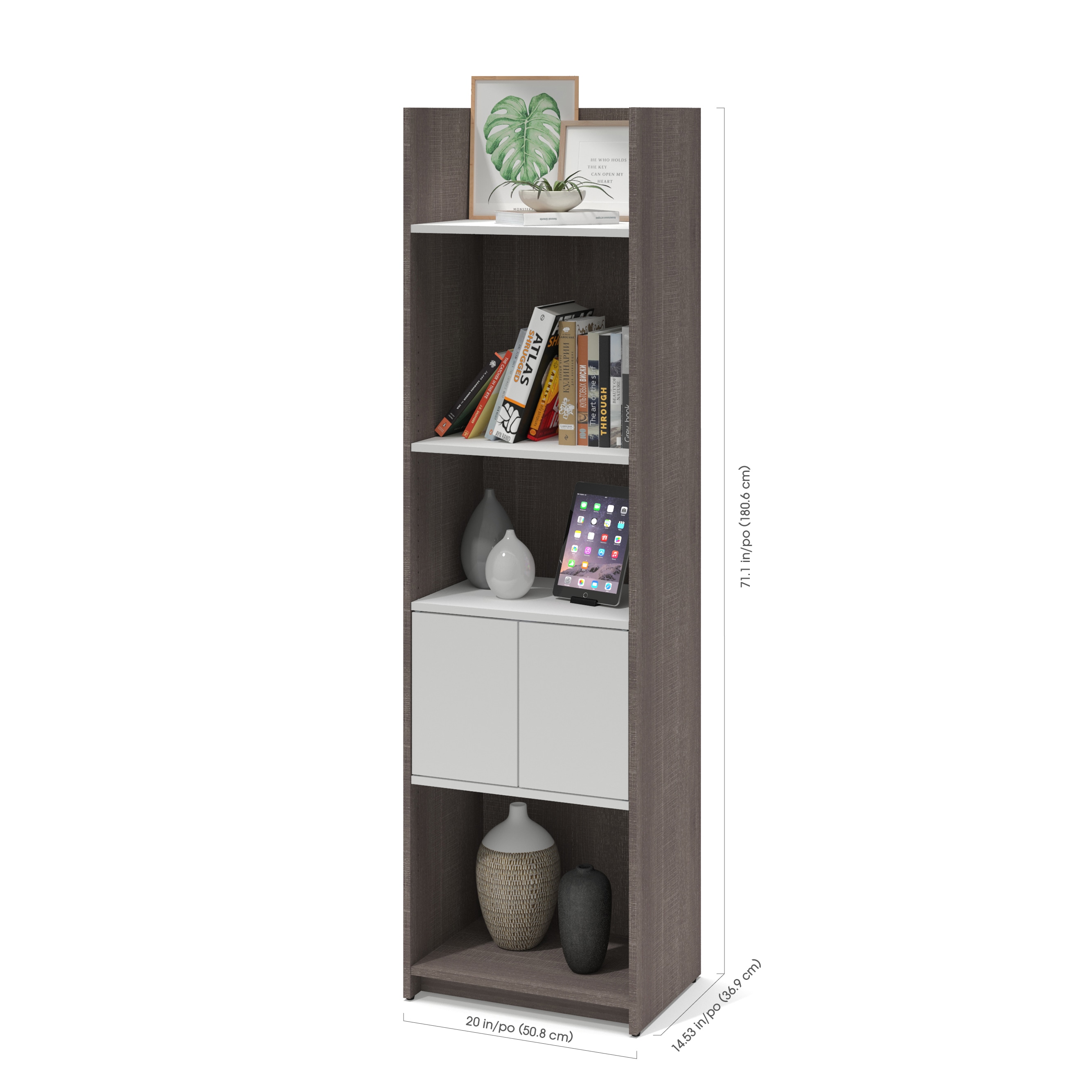 Bestar Small Space 3-Piece TV Stand and 2 Storage Towers Set ... Bestar Small Space 3-Piece TV Stand and 2 Storage Towers Set ...