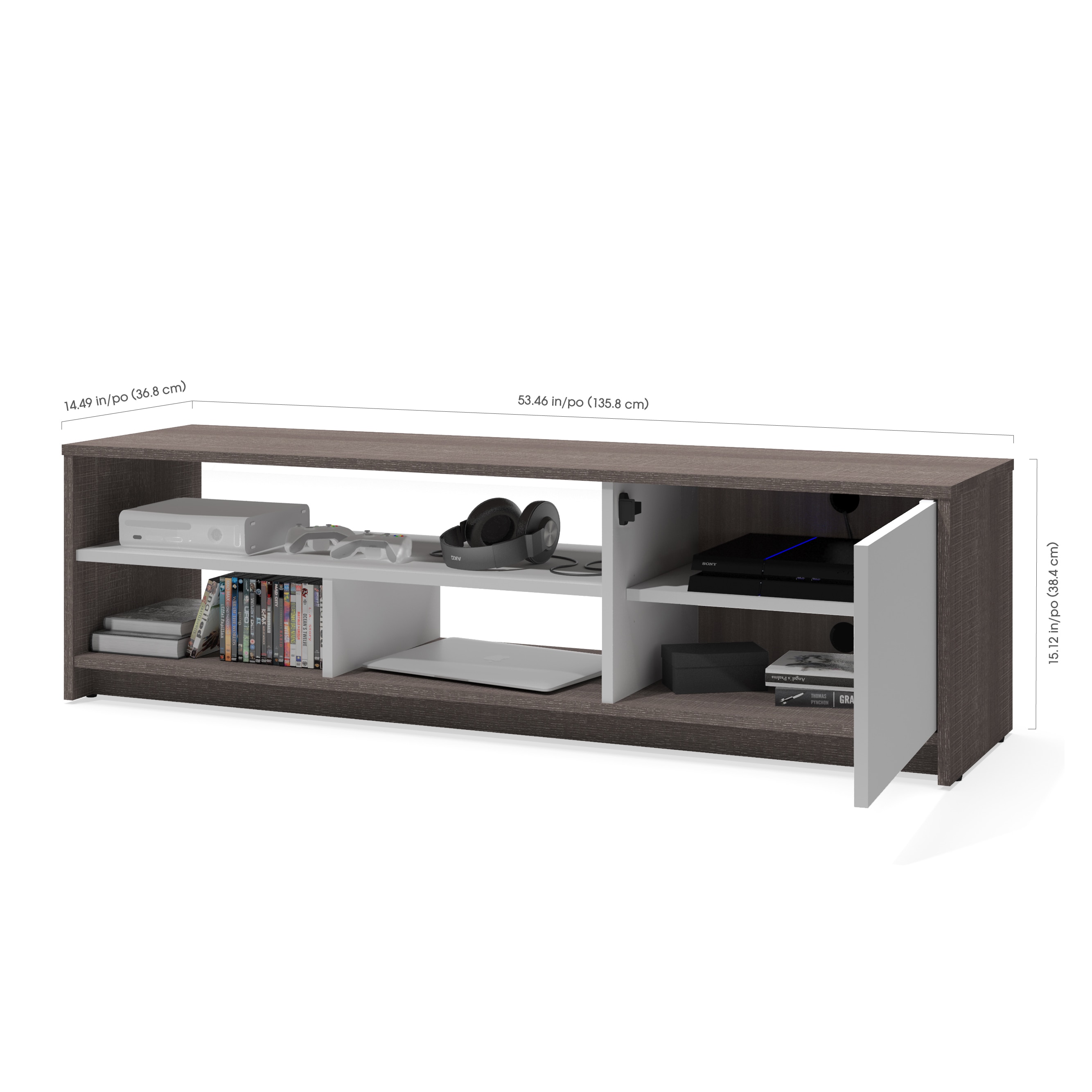 Shop Bestar Small Space 2 Piece Lift Top Storage Coffee Table and TV