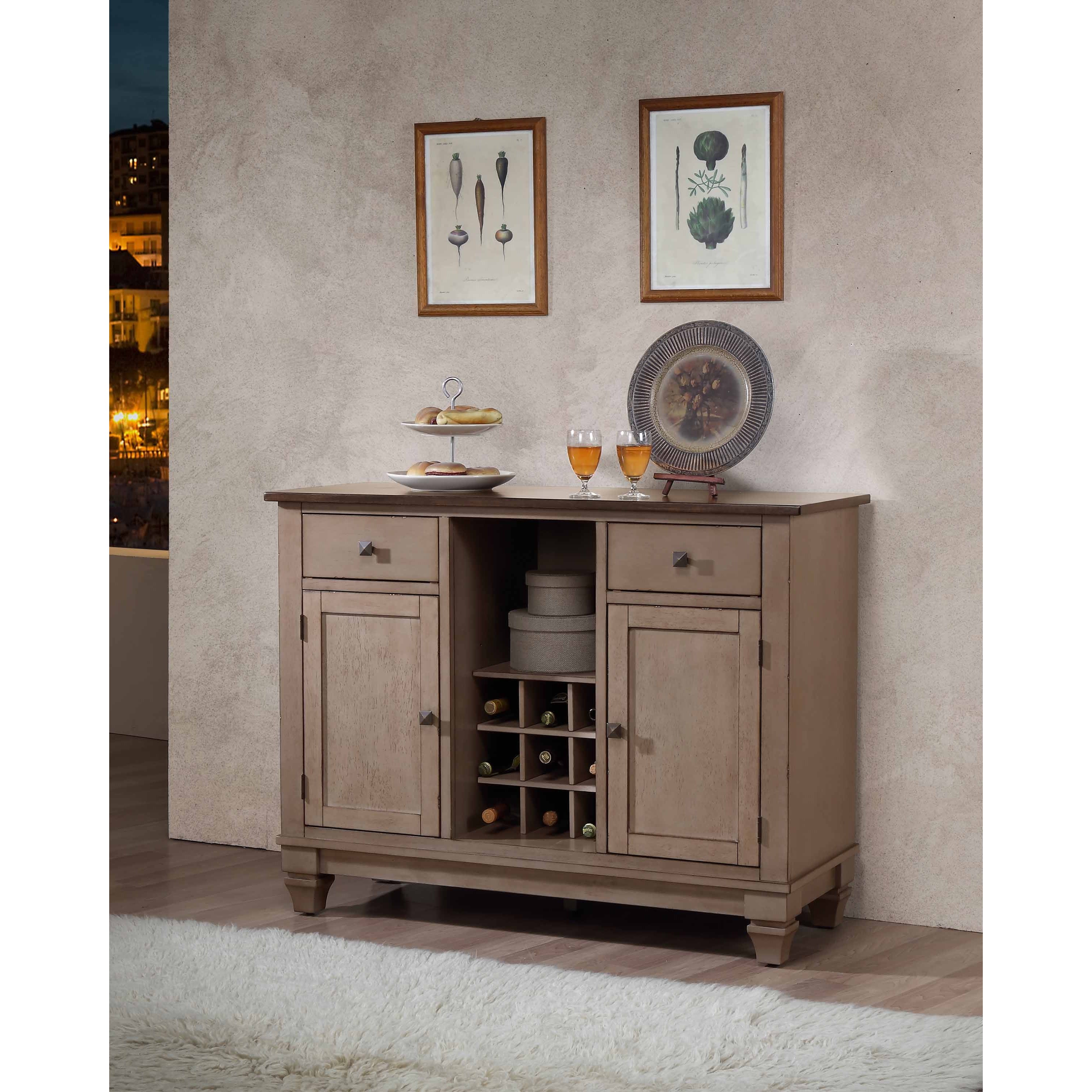 K And B Furniture Co Inc Brown Wood Wine Rack Sideboard Buffet K And B Furniture Co Inc Brown Wood Wine Rack Sideboard Buffet Server Storage Cabinet With Drawers Shelf Doors Free Shipping Today