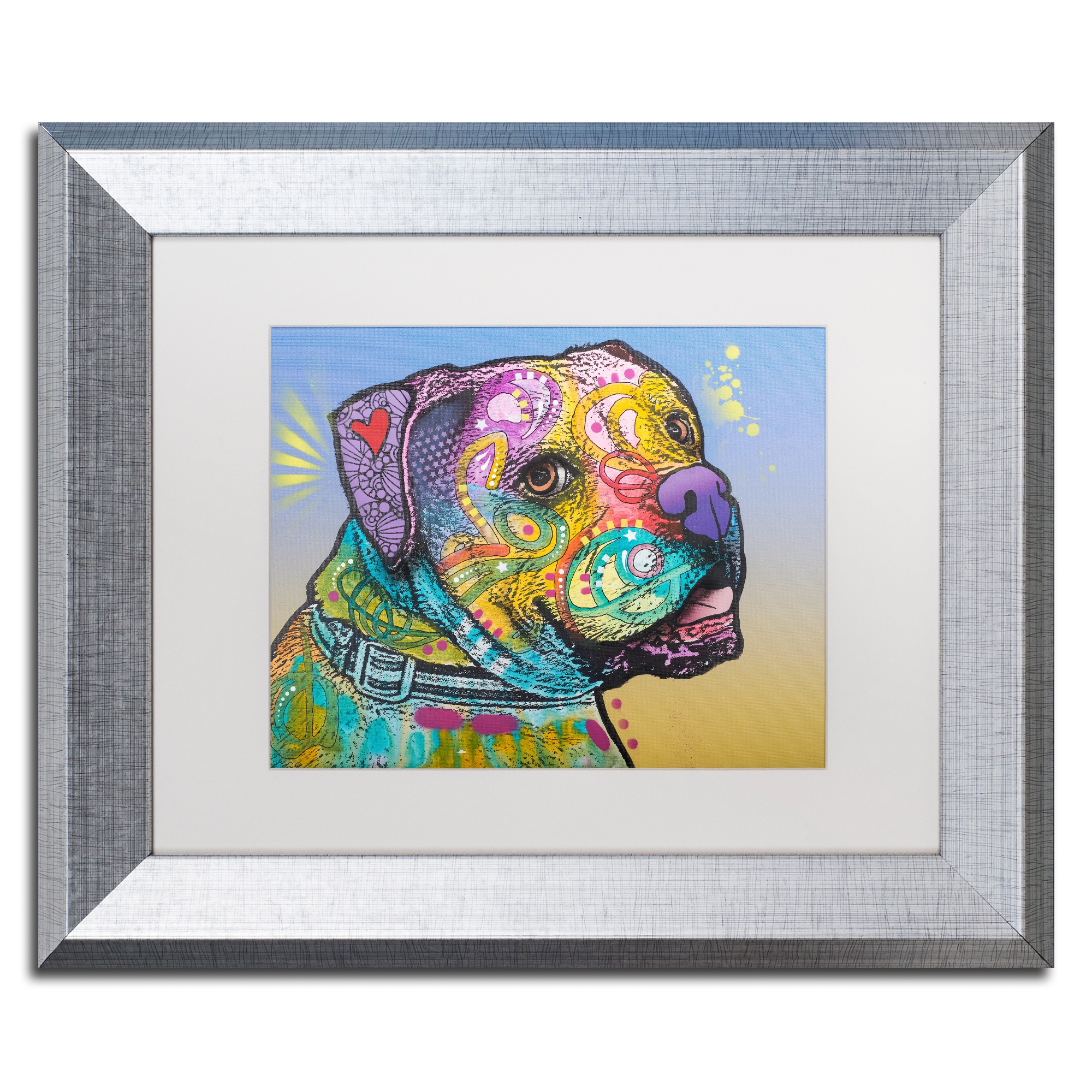 Shop Dean Russo 'Deuce-007' Matted Framed Art - On Sale - Free Shipping Today - Overstock.com - 15220718