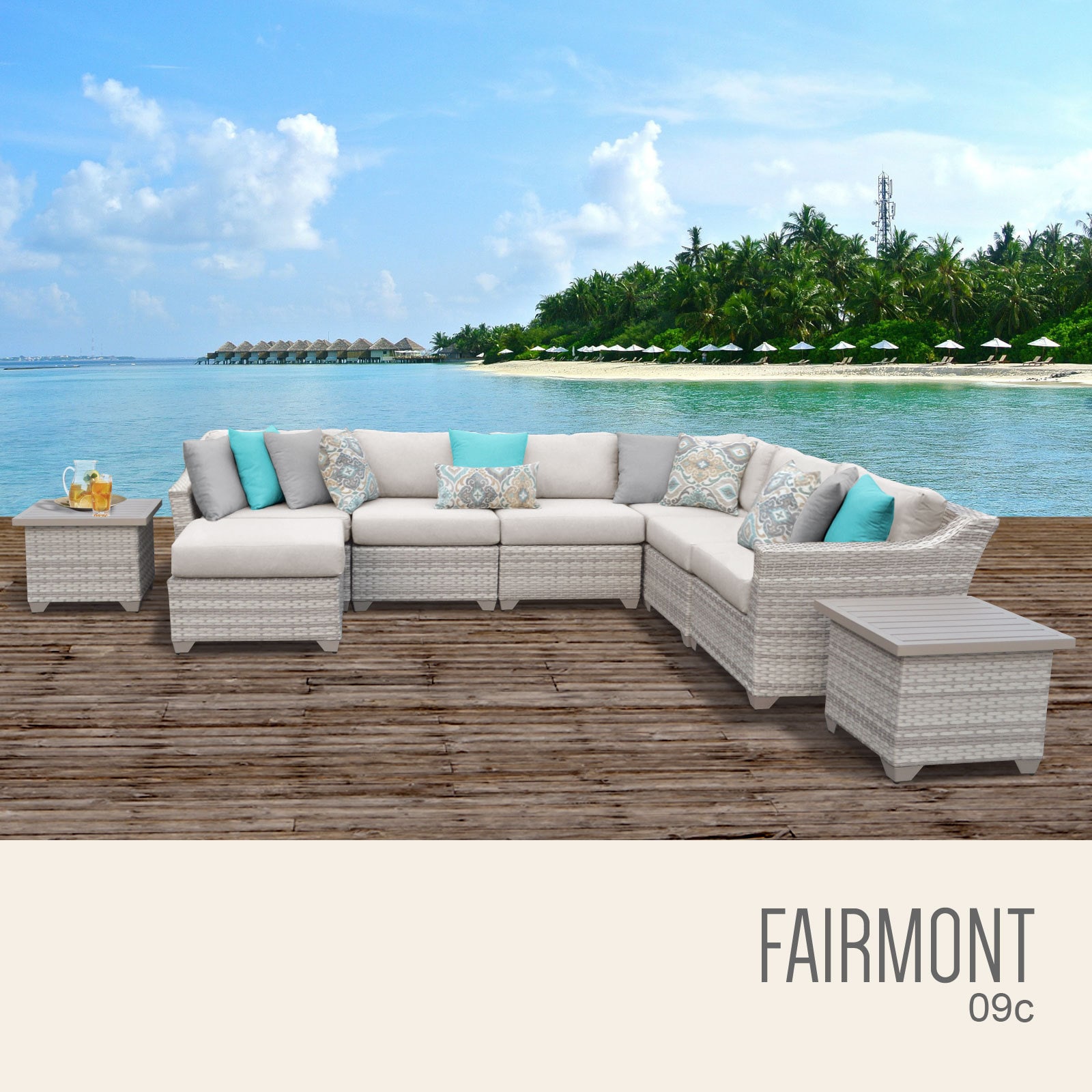 Fairmont 9 Piece Outdoor Wicker Patio Furniture Set 09c Free Fairmont 9 Piece Outdoor Wicker Patio Furniture Set 09c