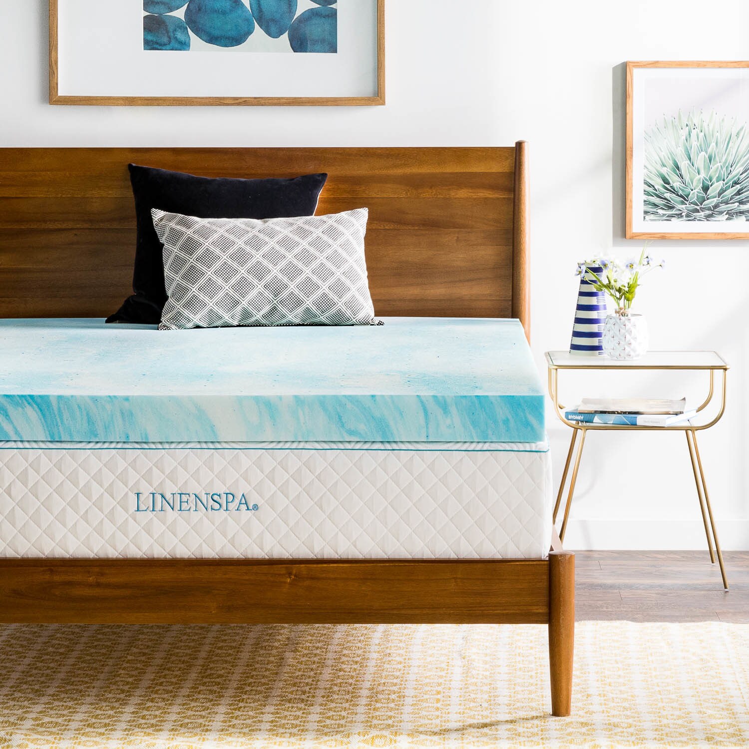 Shop LINENSPA Essentials Gel Swirl Memory Foam Topper - Multiple Thickness Options - On Sale - Free Shipping Today - Overstock.com - 15299340