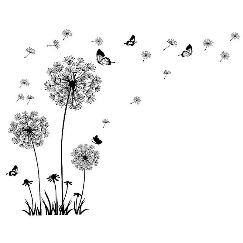 shop dandelion wall decal - wall stickers dandelion art decor- vinyl
