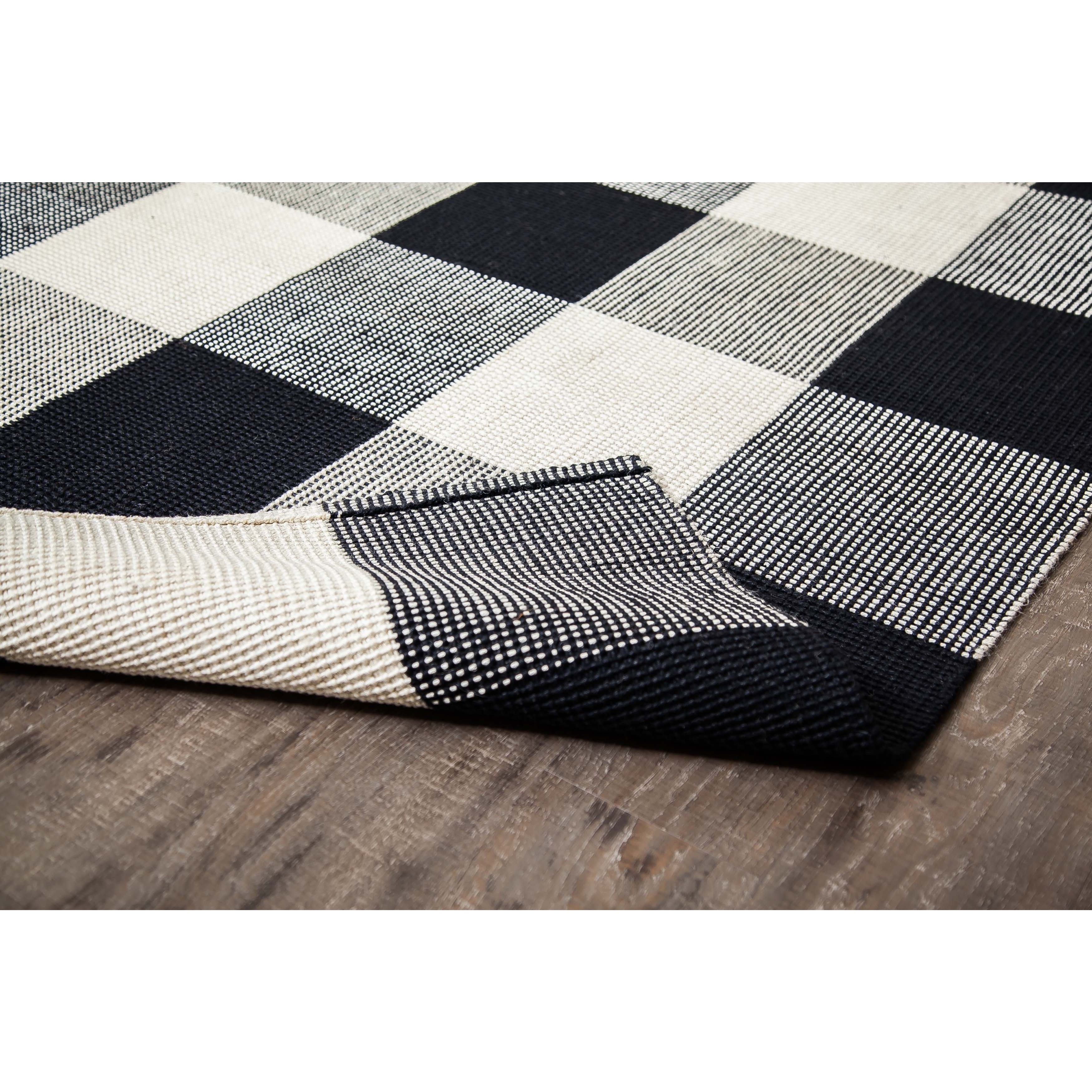 Jani Perry Black And Ivory Buffalo Plaid Jute Rug On Jani Perry Black And Ivory Buffalo Plaid Jute Rug On Free Shipping Today 15312923
